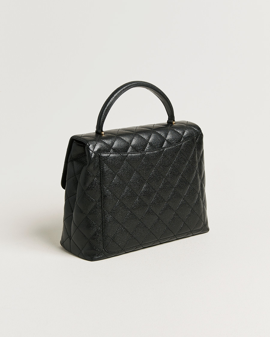 Mies | Pre-Owned & Vintage Bags | Chanel Pre-Owned | Kelly Top Handle Bag Caviar Black
