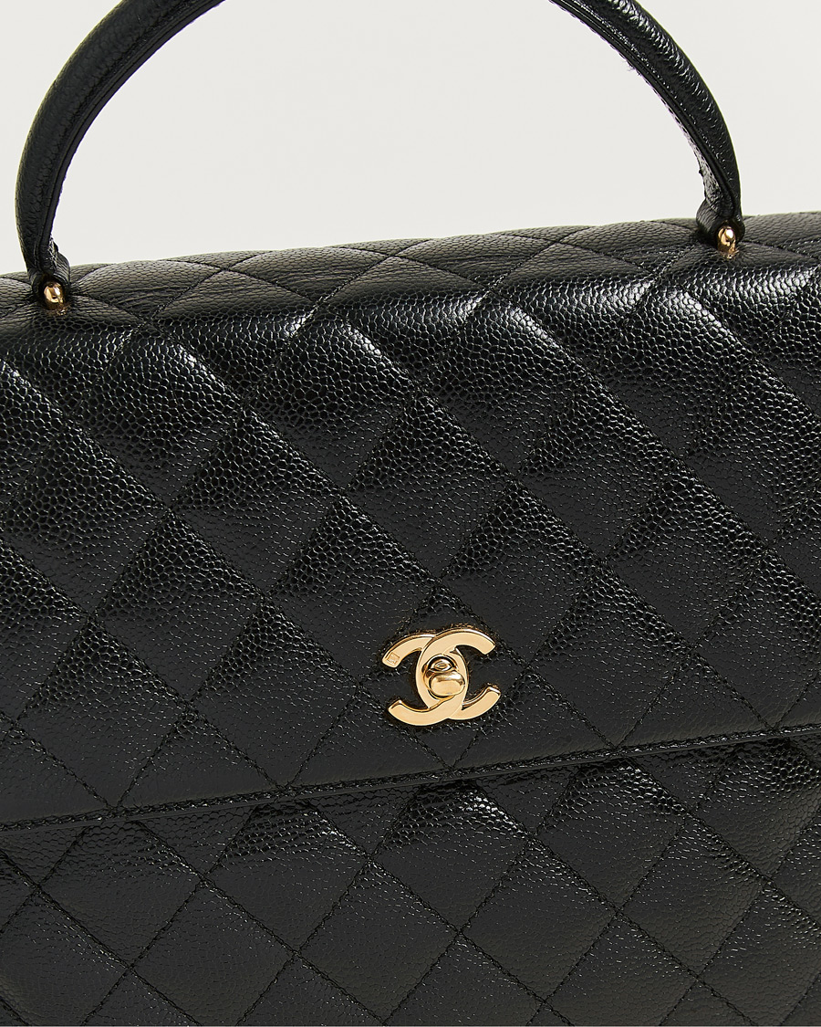 Mies | Pre-Owned & Vintage Bags | Chanel Pre-Owned | Kelly Top Handle Bag Caviar Black