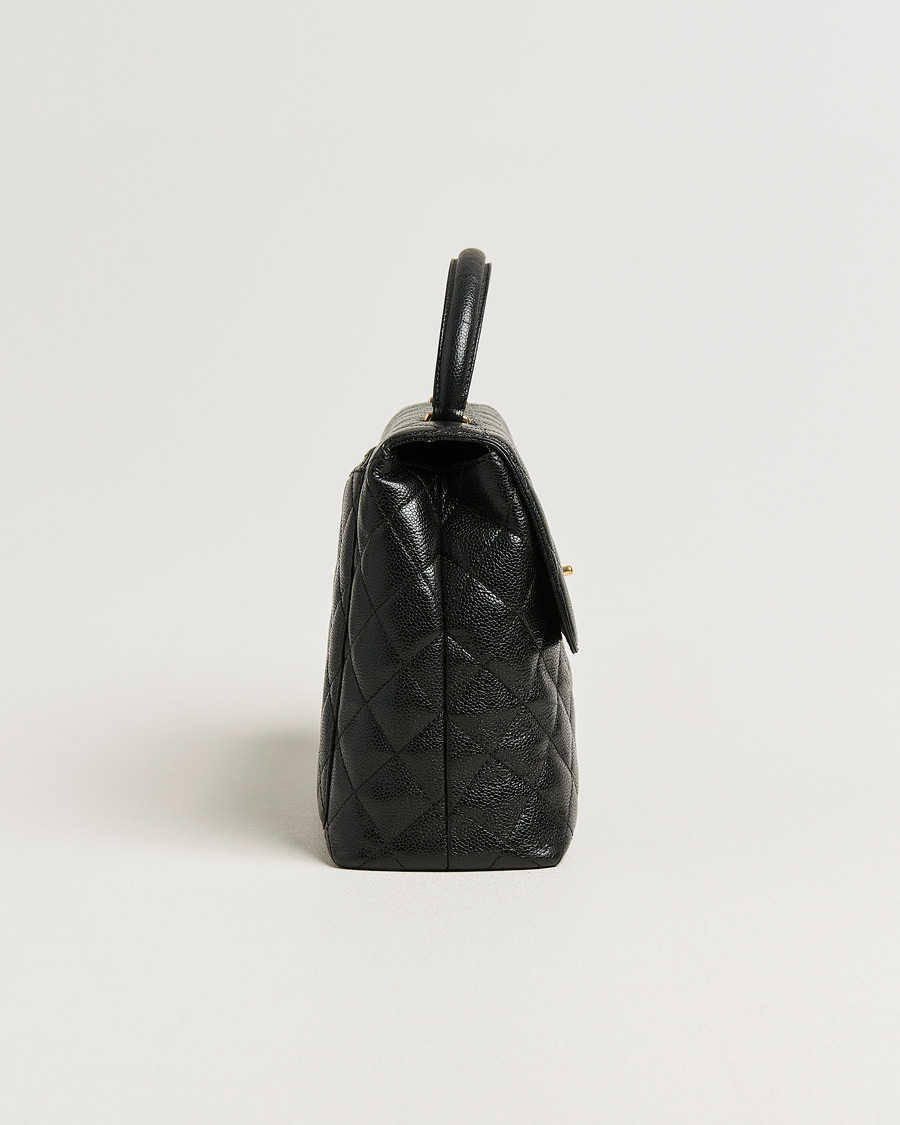 Mies | Pre-Owned & Vintage Bags | Chanel Pre-Owned | Kelly Top Handle Bag Caviar Black
