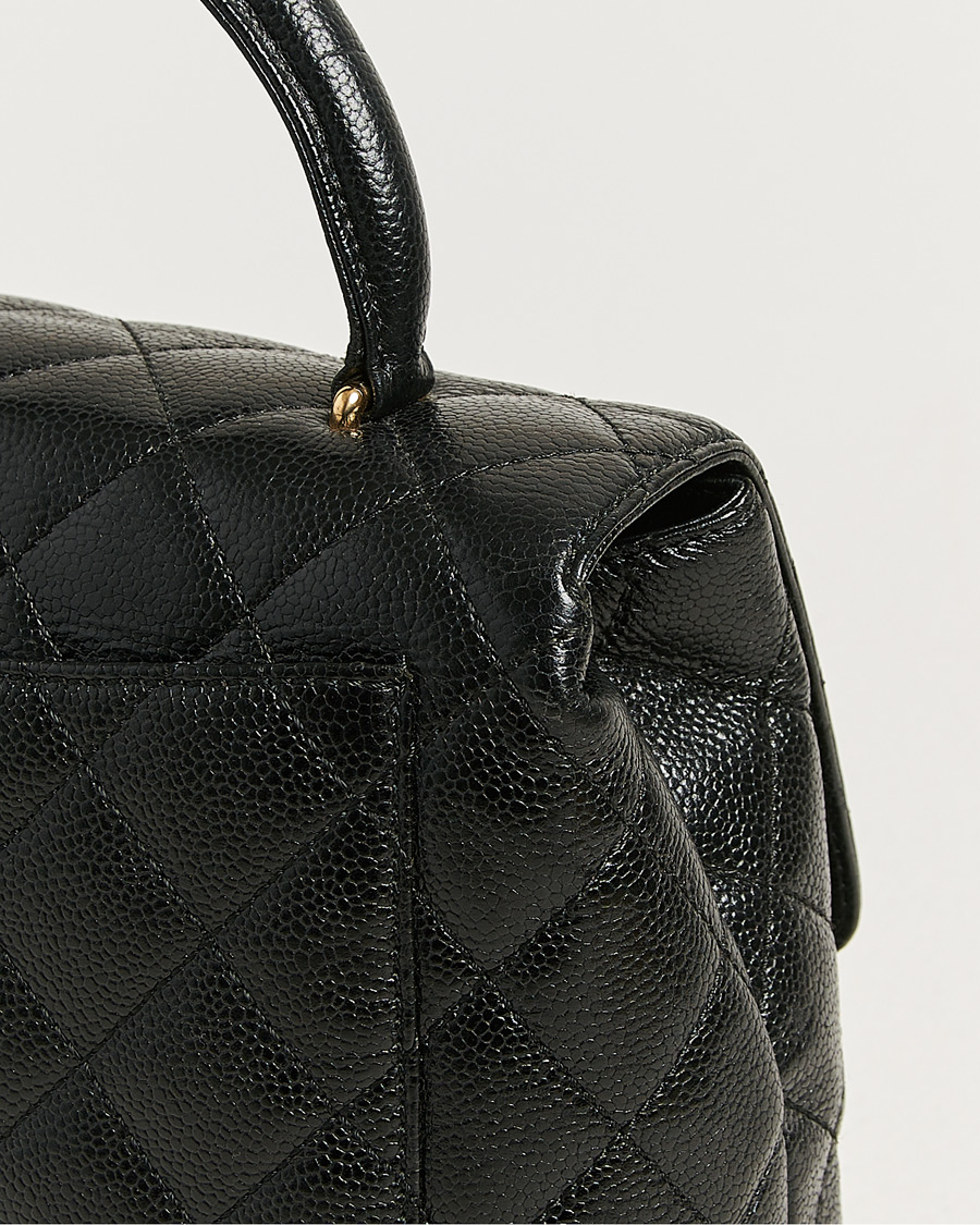 Mies | Pre-Owned & Vintage Bags | Chanel Pre-Owned | Kelly Top Handle Bag Caviar Black