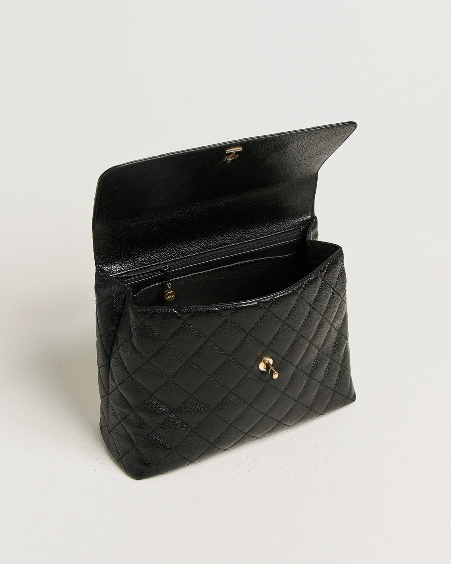 Mies | Pre-Owned & Vintage Bags | Chanel Pre-Owned | Kelly Top Handle Bag Caviar Black