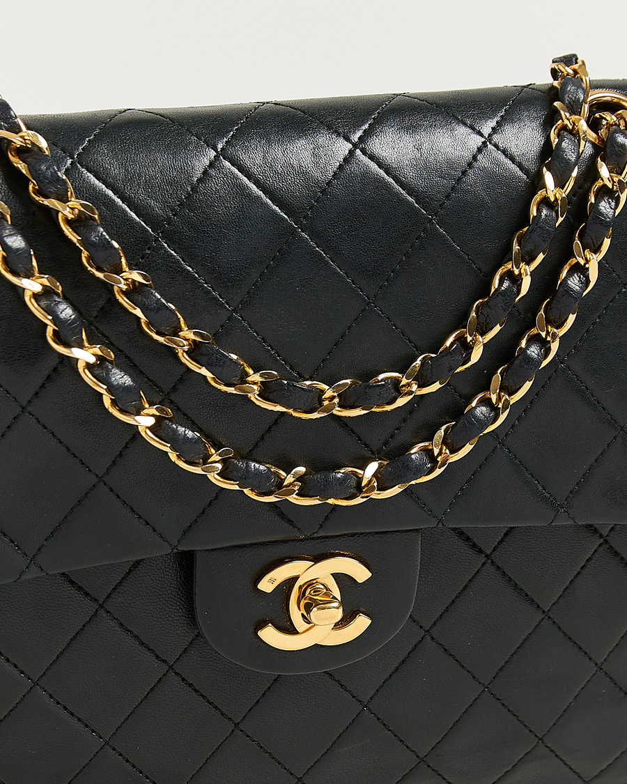 Mies | Pre-Owned & Vintage Bags | Chanel Pre-Owned | Single Flap Bag Lambskin Black