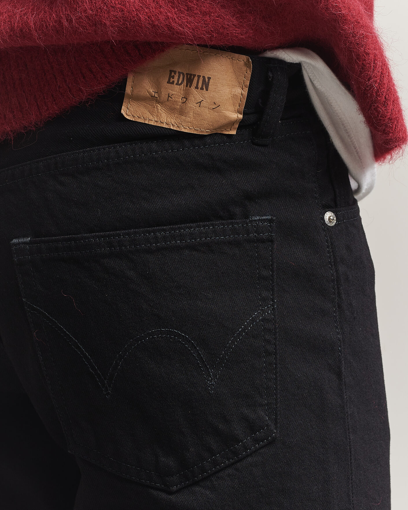 Mies | Farkut | EDWIN | Regular Straight Jeans Unwashed Black
