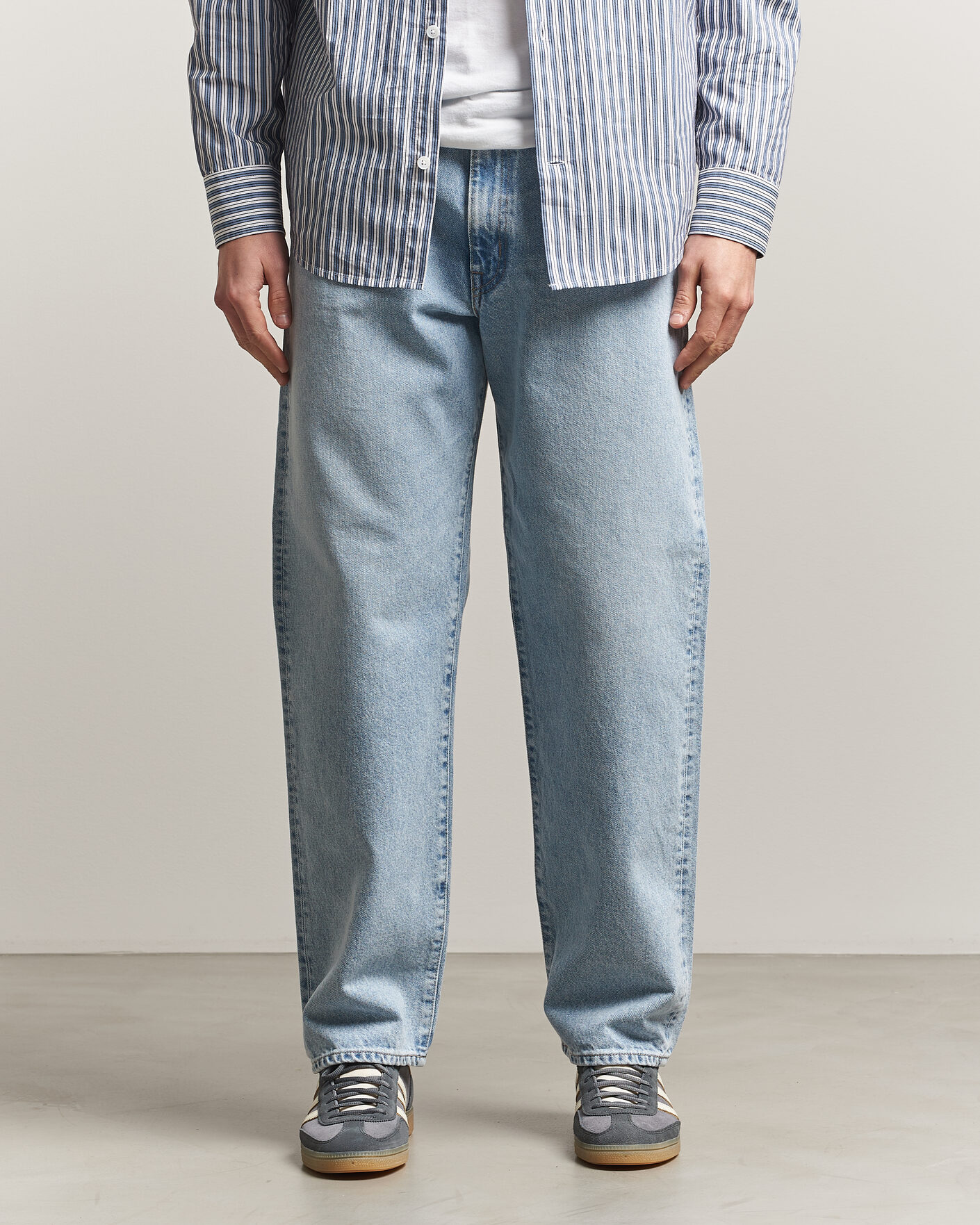 Mies | Farkut | EDWIN | Loose Straight Jeans Used Light Blue