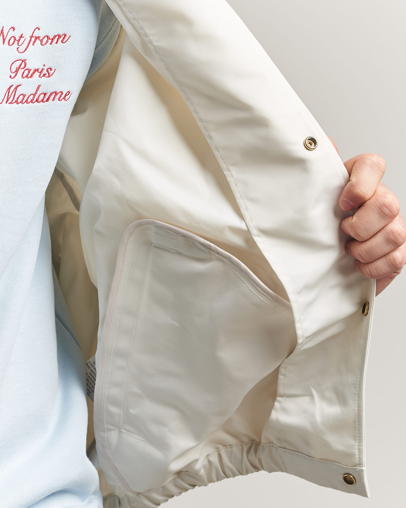 Mies | Takit | Drôle de Monsieur | Palmier Slogan Coach Jacket Off White