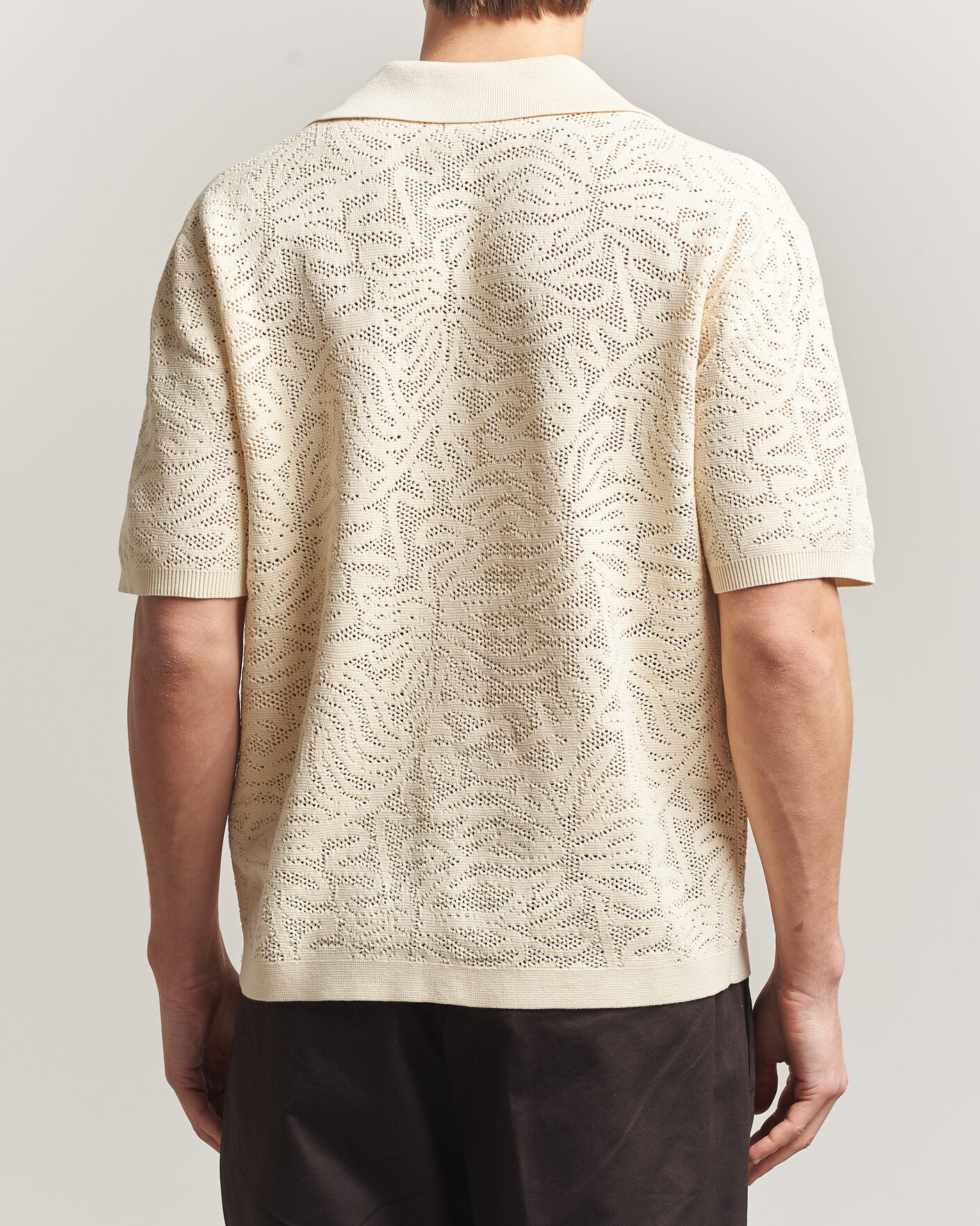 Mies | Kauluspaidat | Drôle de Monsieur | Knitted Resort Shirt Off White
