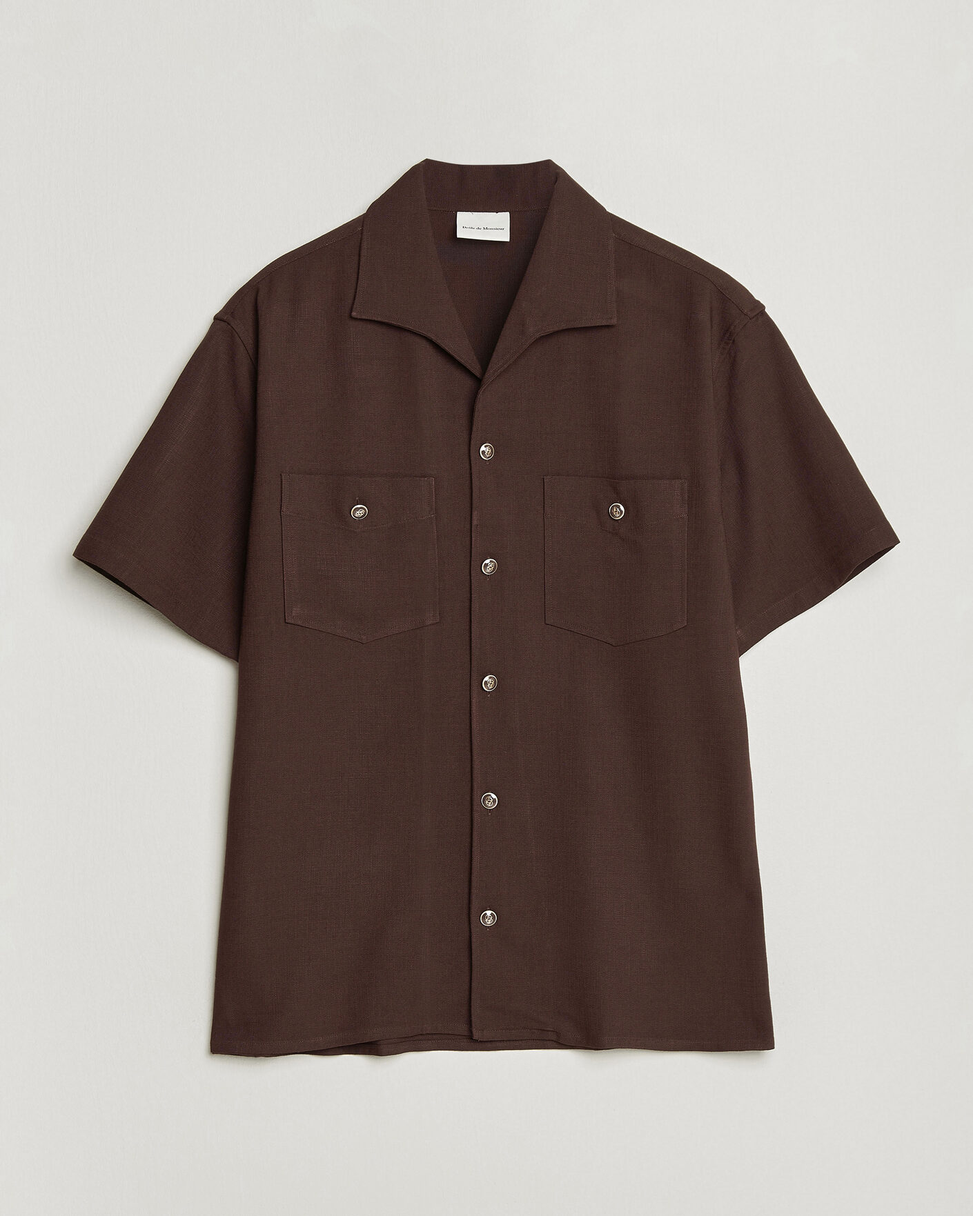 Mies | Kauluspaidat | Drôle de Monsieur | Viscose Resort Shirt Brown
