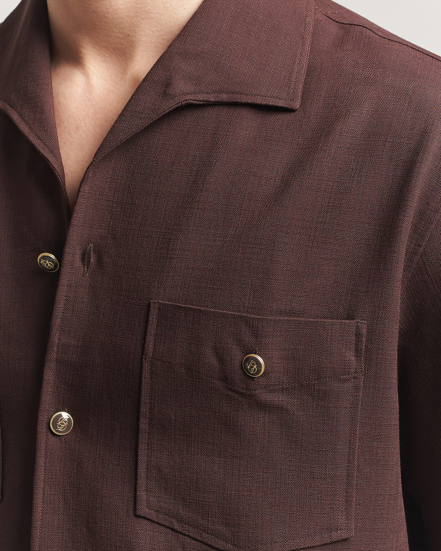 Mies | Kauluspaidat | Drôle de Monsieur | Viscose Resort Shirt Brown