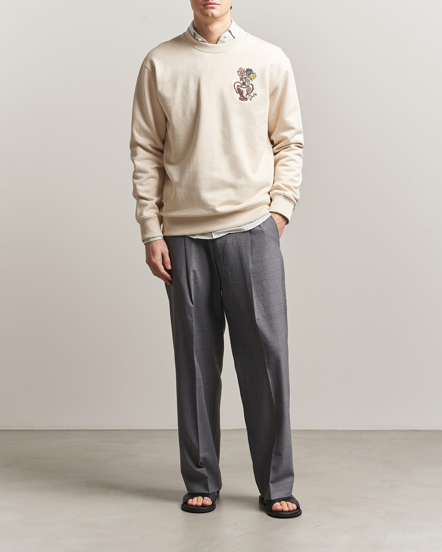 Mies | Puserot | Drôle de Monsieur | Vase Havana Sweatshirt Sand
