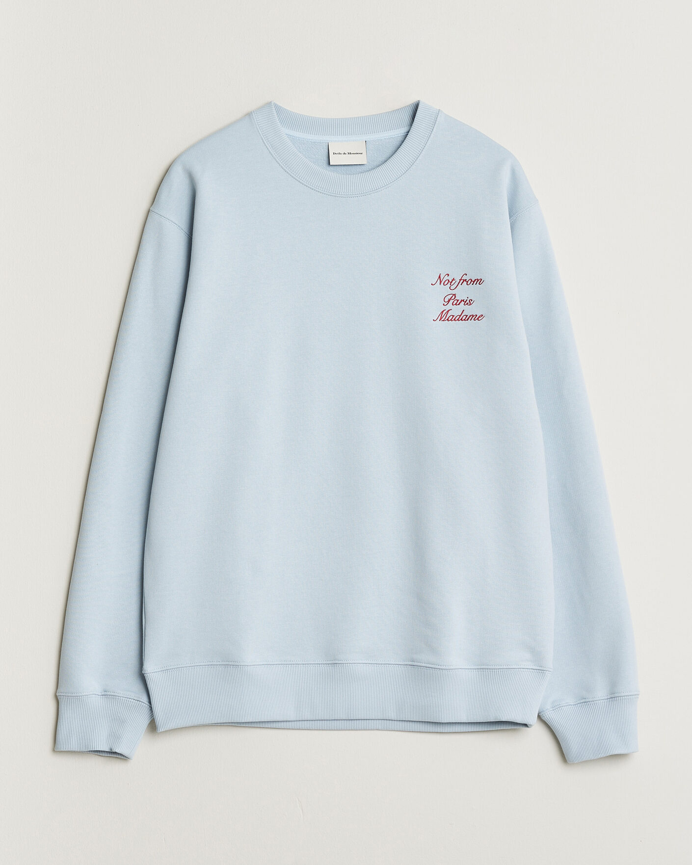 Mies | Puserot | Drôle de Monsieur | Slogan Cursive Sweatshirt Light Blue