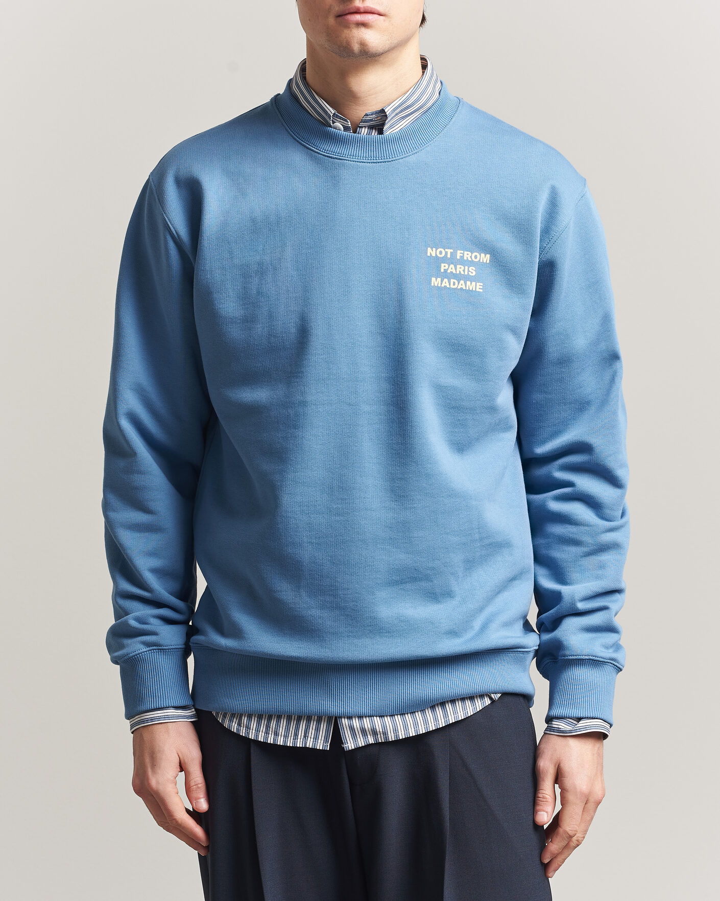 Mies | Puserot | Drôle de Monsieur | Slogan Sweatshirt Atlantic Blue
