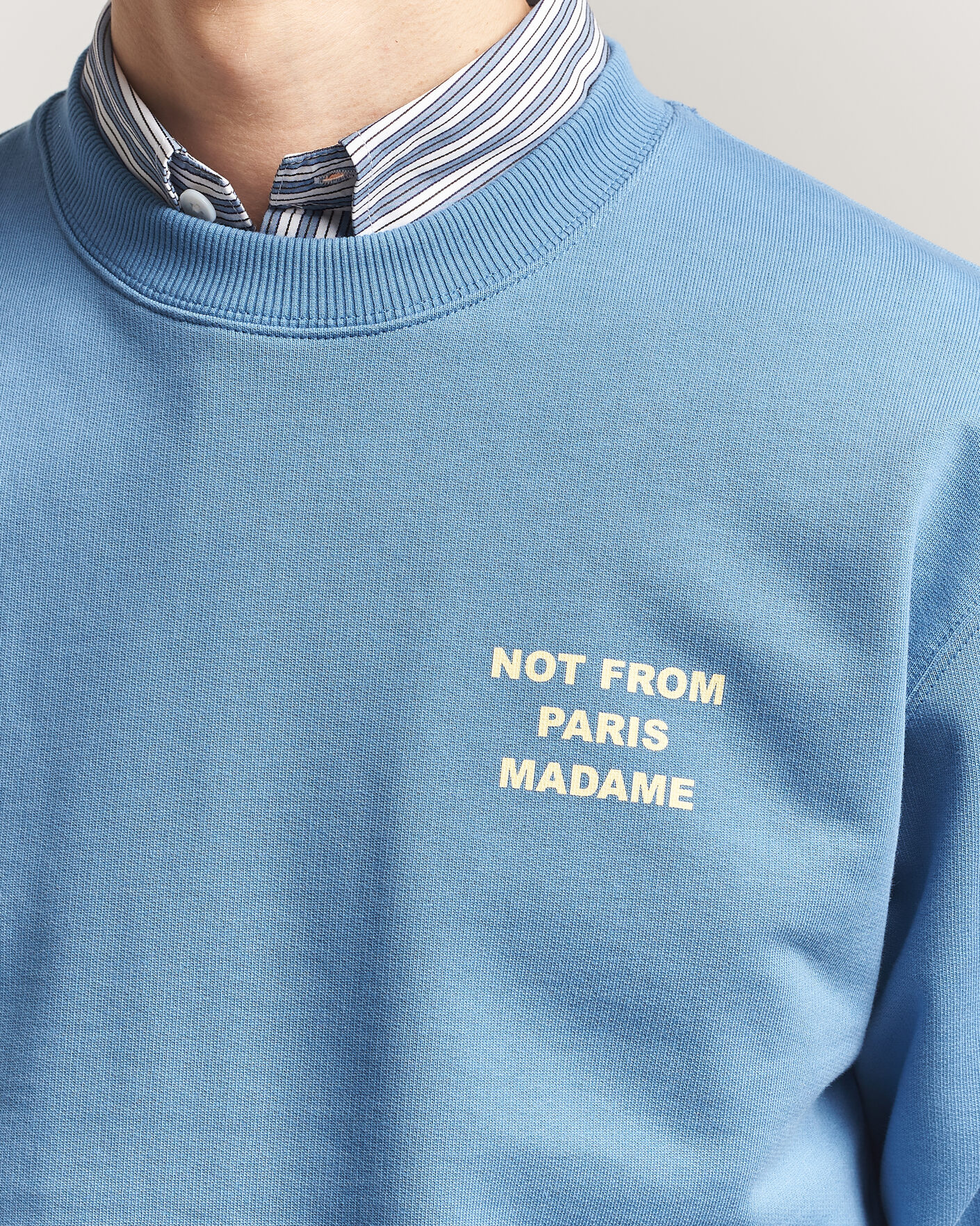 Mies | Puserot | Drôle de Monsieur | Slogan Sweatshirt Atlantic Blue