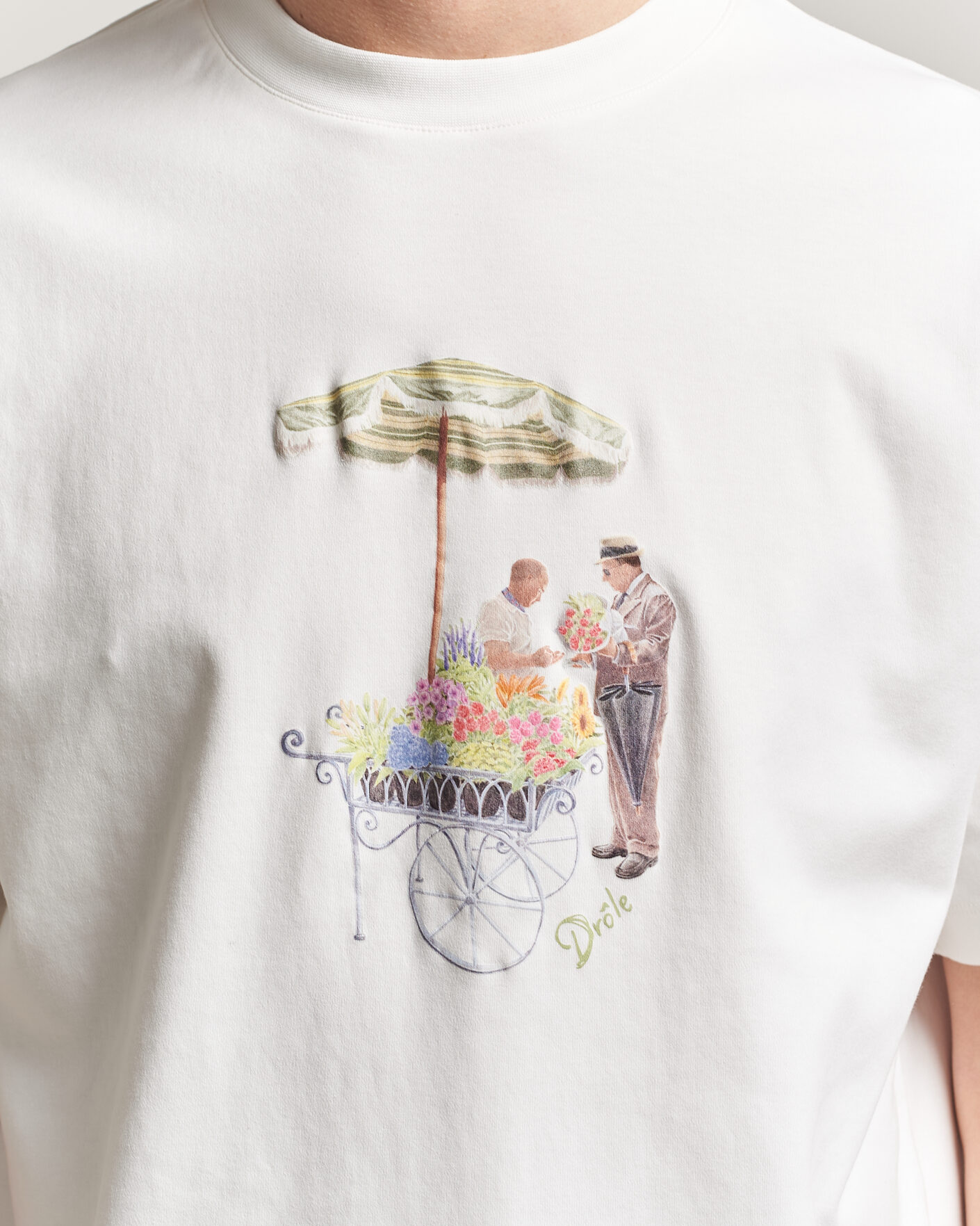 Mies | T-paidat | Drôle de Monsieur | Fleuriste T-Shirt Off White
