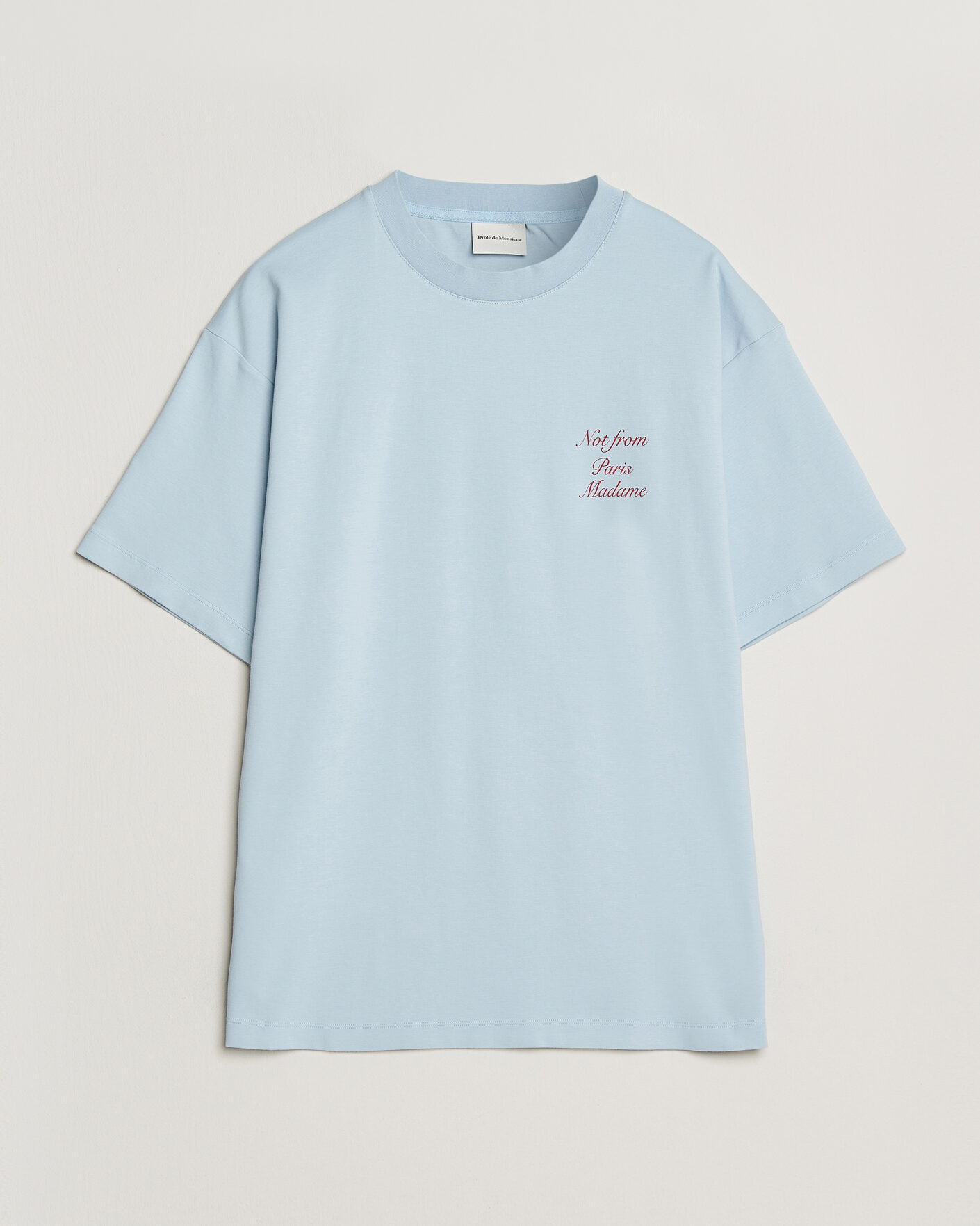 Mies | T-paidat | Drôle de Monsieur | Slogan Cursive T-Shirt Light Blue