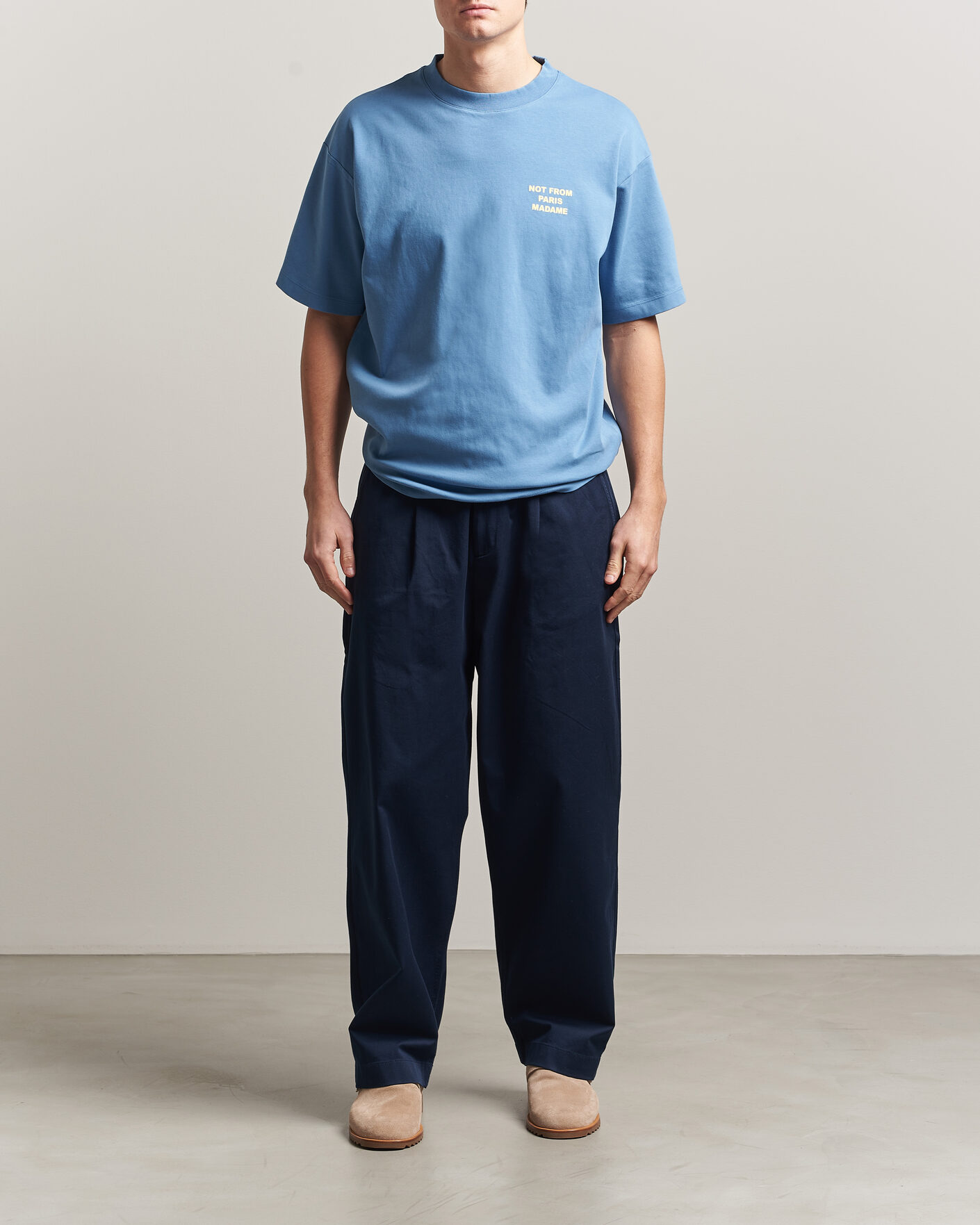 Mies | T-paidat | Drôle de Monsieur | Slogan T-Shirt Atlantic Blue