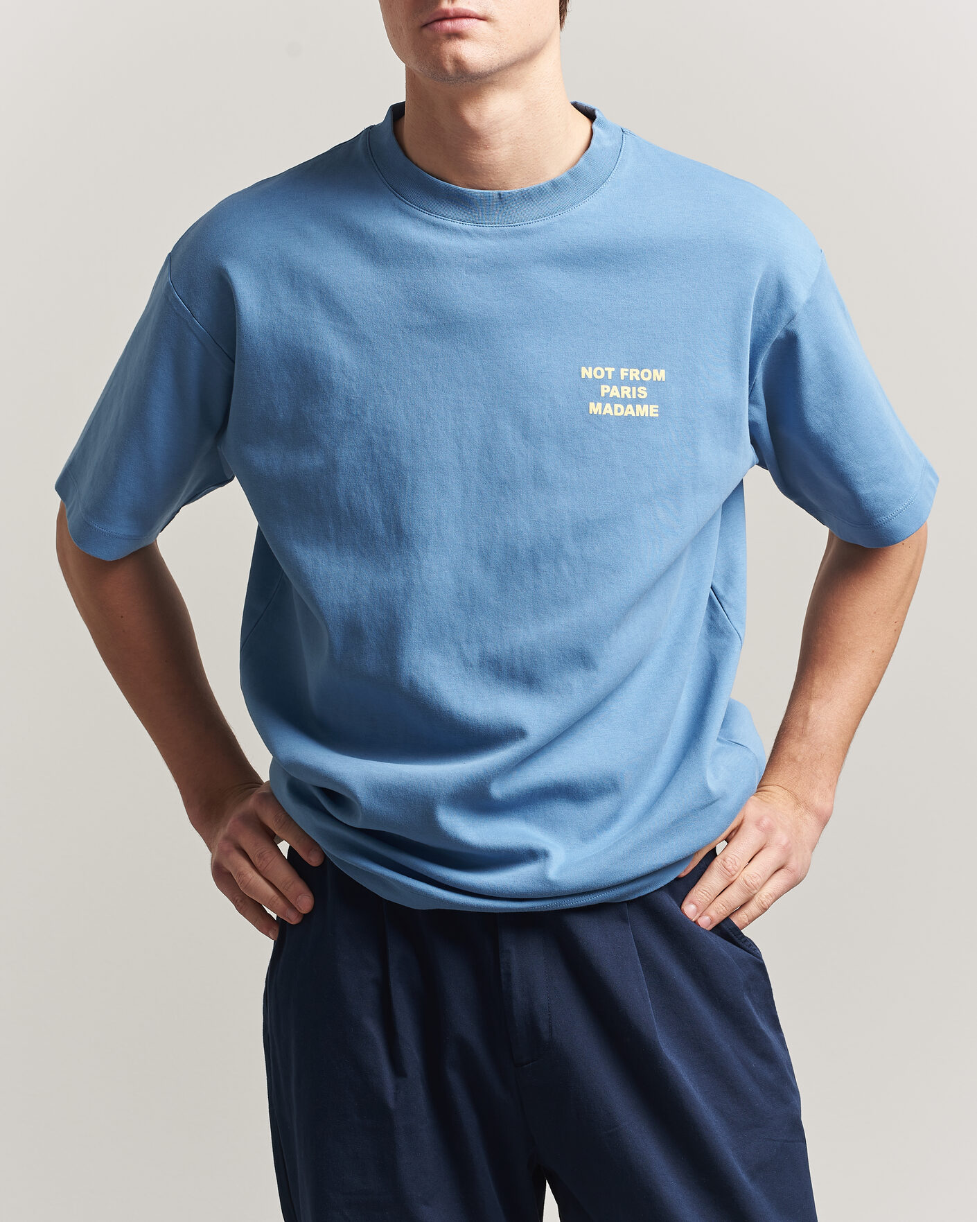 Mies | T-paidat | Drôle de Monsieur | Slogan T-Shirt Atlantic Blue