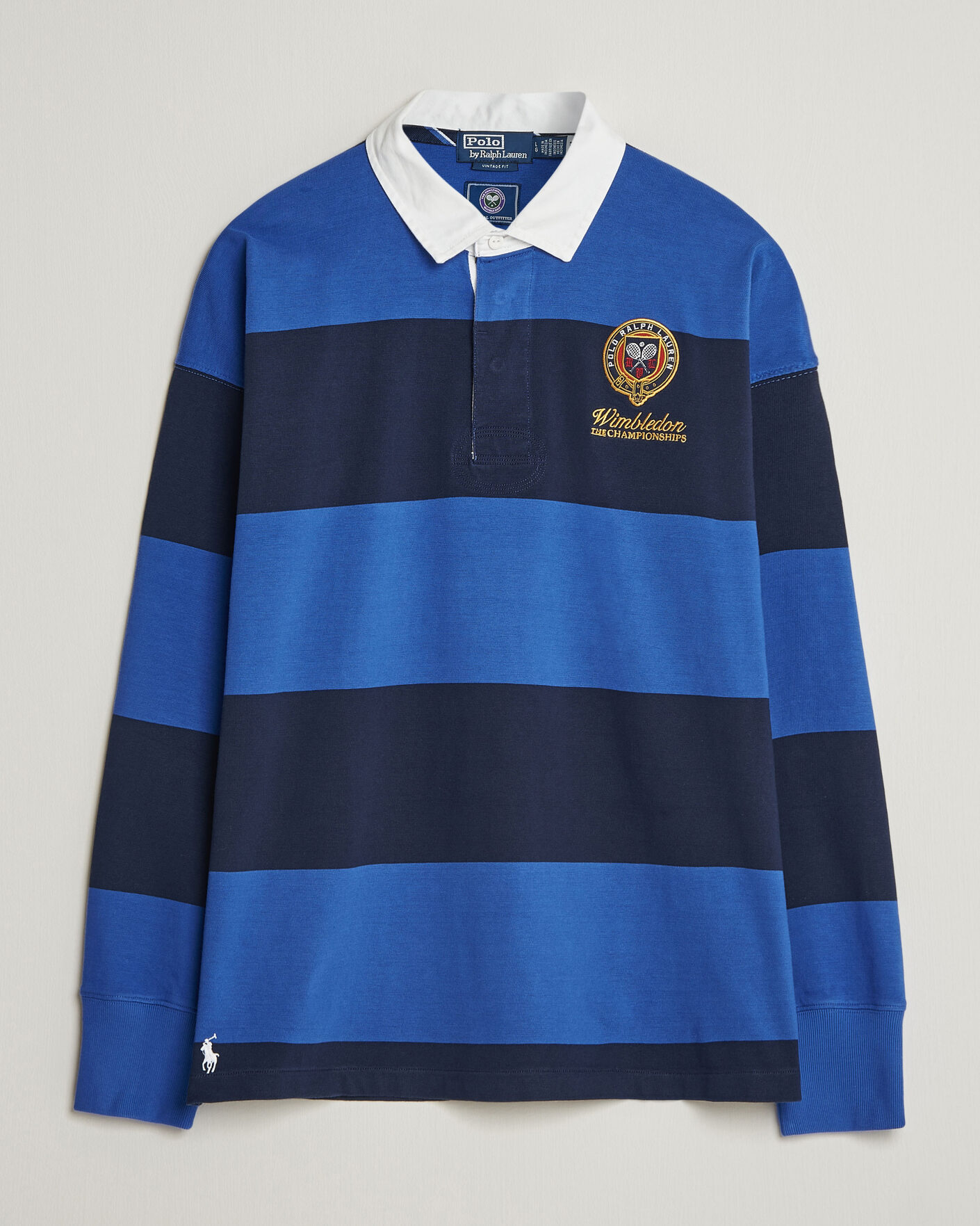 Mies | Puserot | Polo Ralph Lauren | Striped Rugby Pullover Collegiate Blue