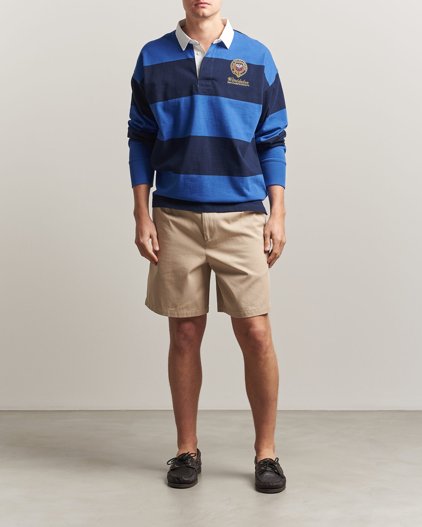 Mies | Puserot | Polo Ralph Lauren | Striped Rugby Pullover Collegiate Blue