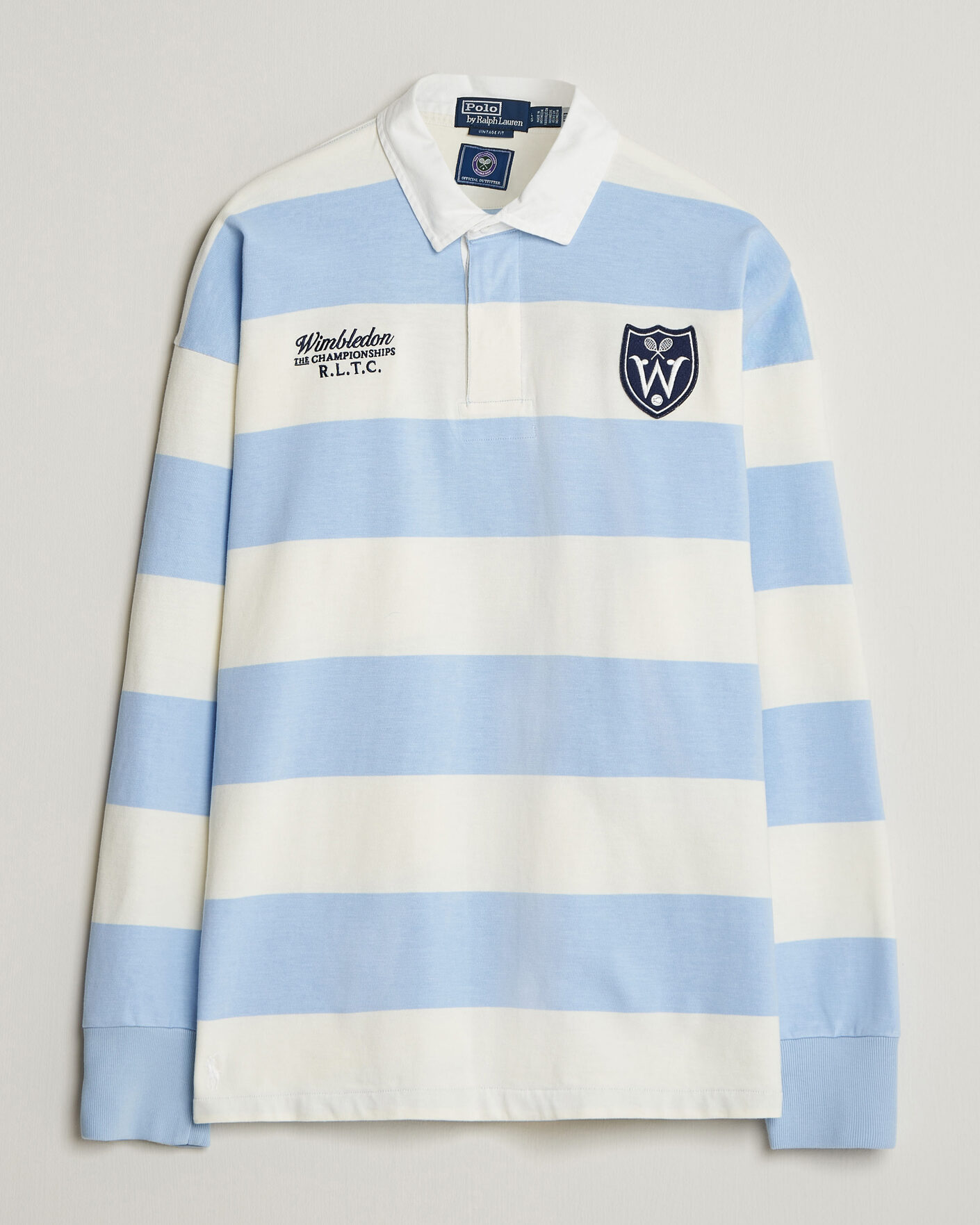 Mies | Puserot | Polo Ralph Lauren | Striped Rugby Pullover Office Blue/Deckwash White