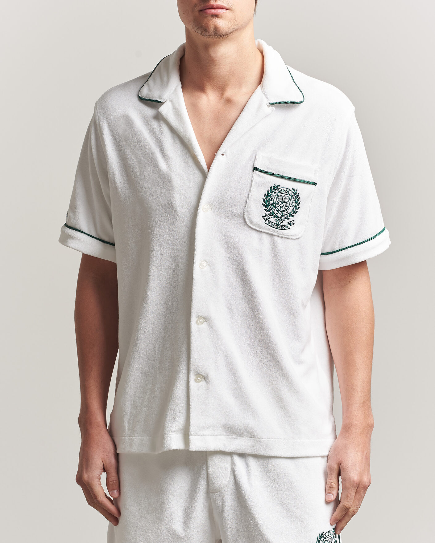 Mies | Kauluspaidat | Polo Ralph Lauren | Terry Short Sleeve Shirt White