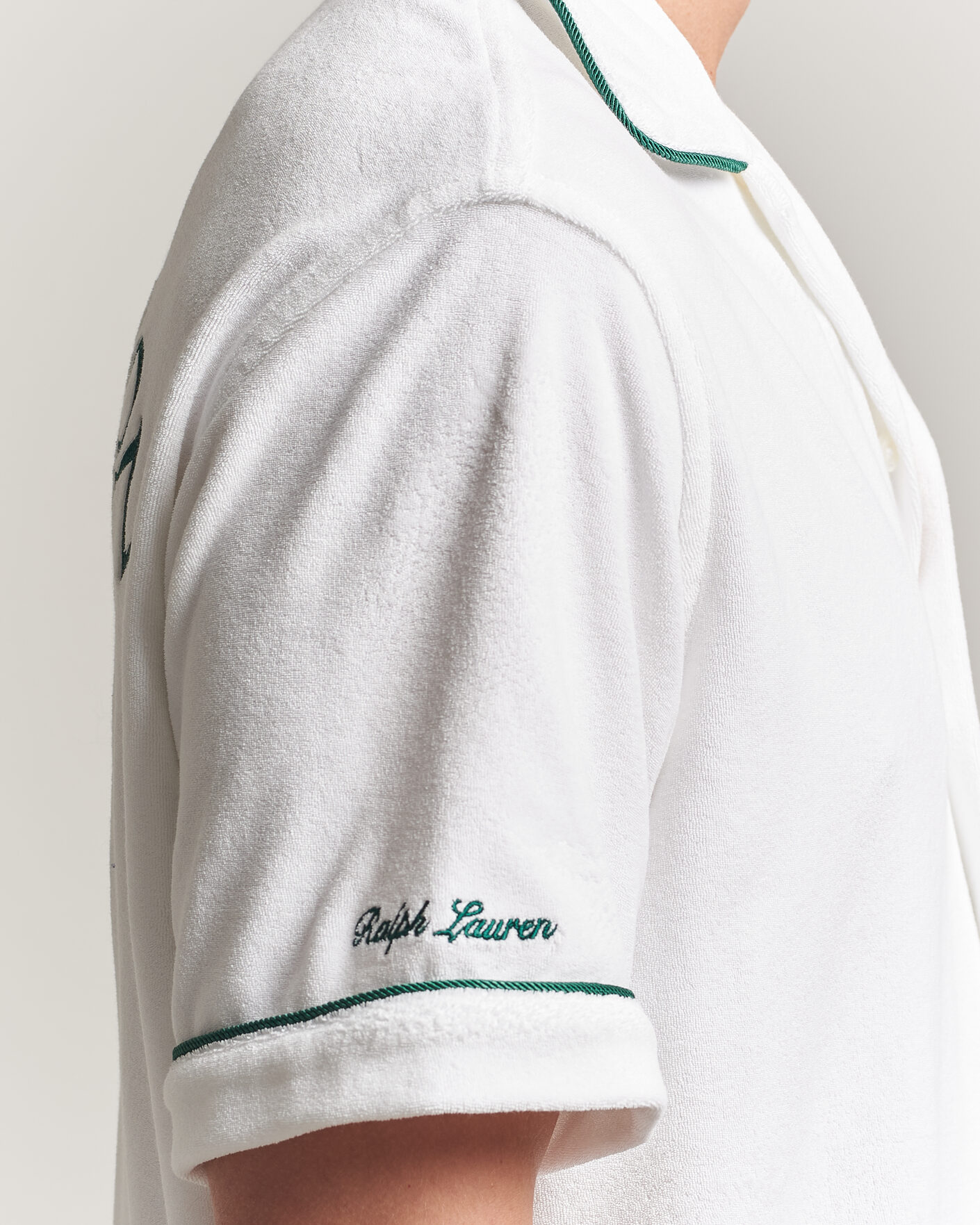 Mies | Kauluspaidat | Polo Ralph Lauren | Terry Short Sleeve Shirt White