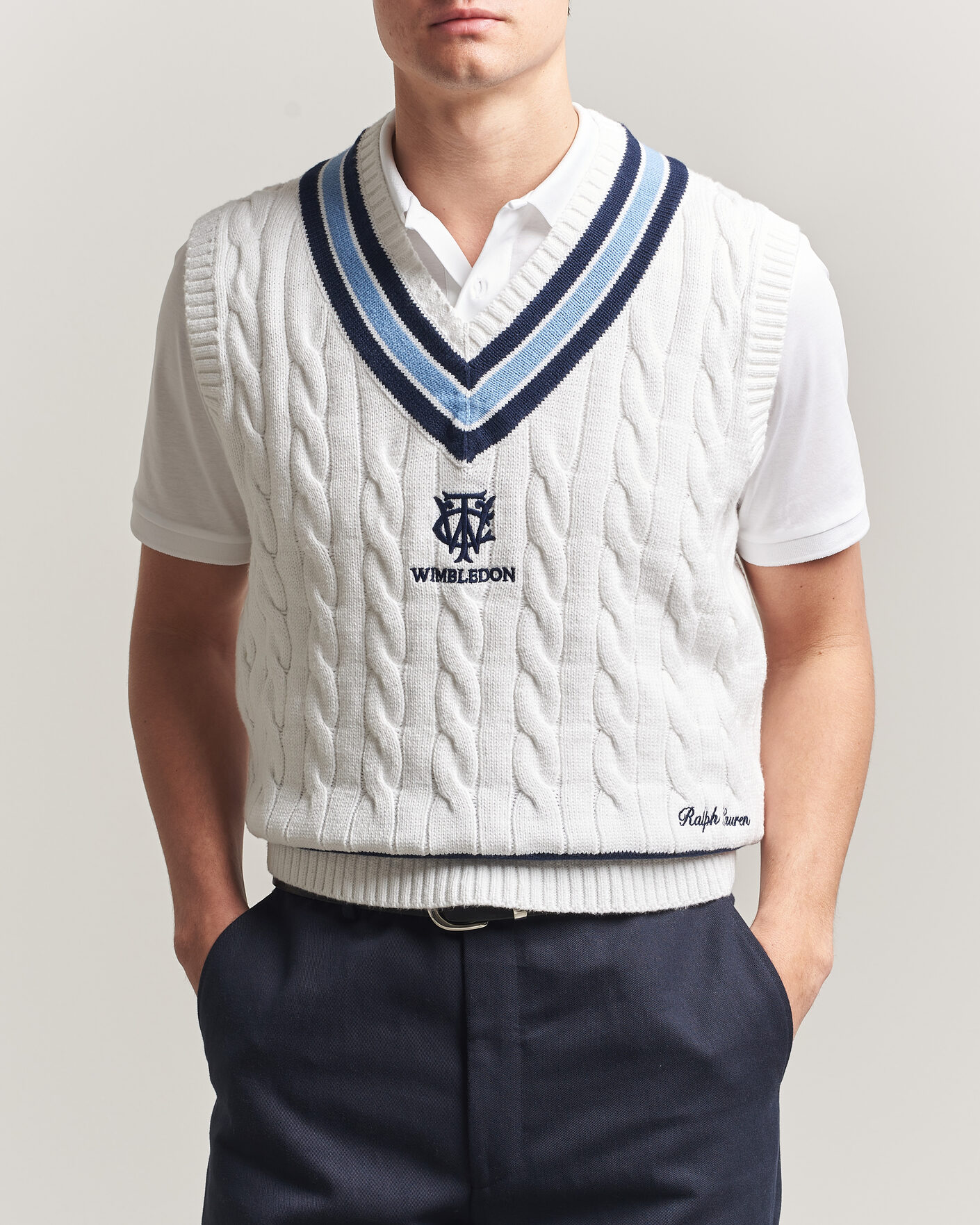 Mies | Puserot | Polo Ralph Lauren | Cotton Cable Vest Cream Combo