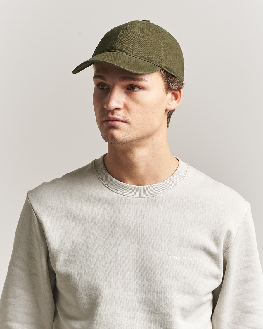 Mies | Päähineet | Tiger of Sweden | Hent Washed Cap Kalamata Green