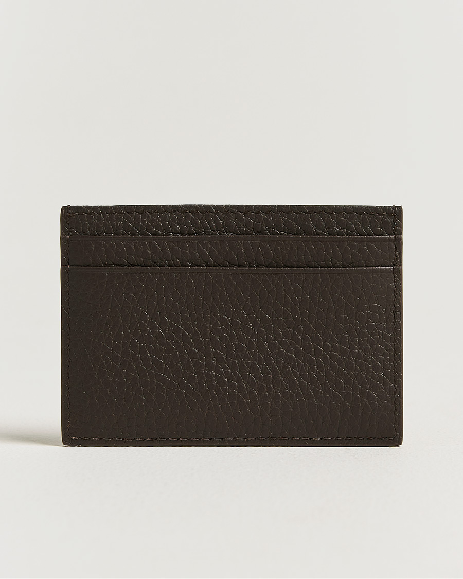 Mies | Lompakot | Tiger of Sweden | Wharf Leather Card Holder Dark Brown