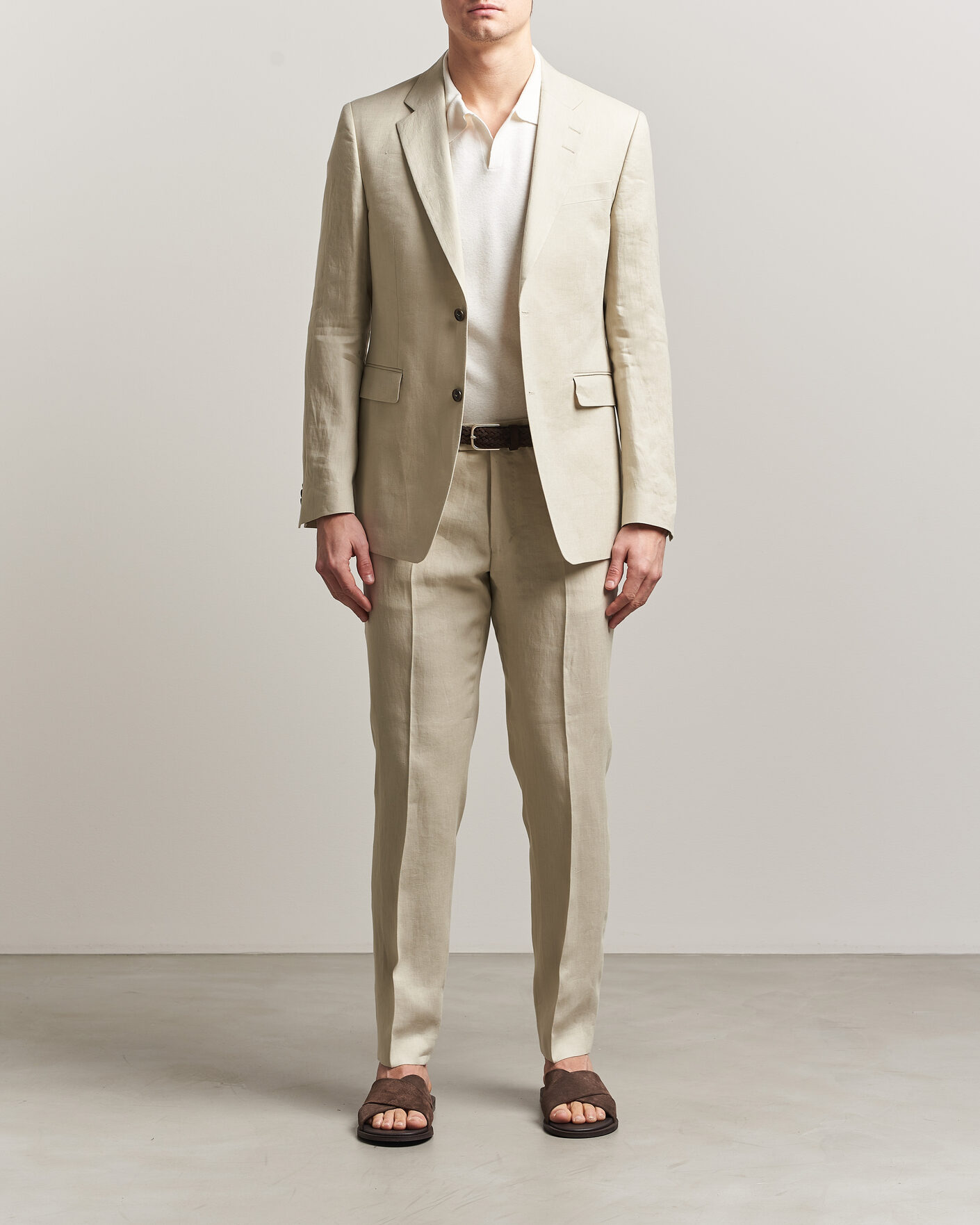 Mies | Housut | Tiger of Sweden | Tenuta Linen Suit Trousers Cream Sand
