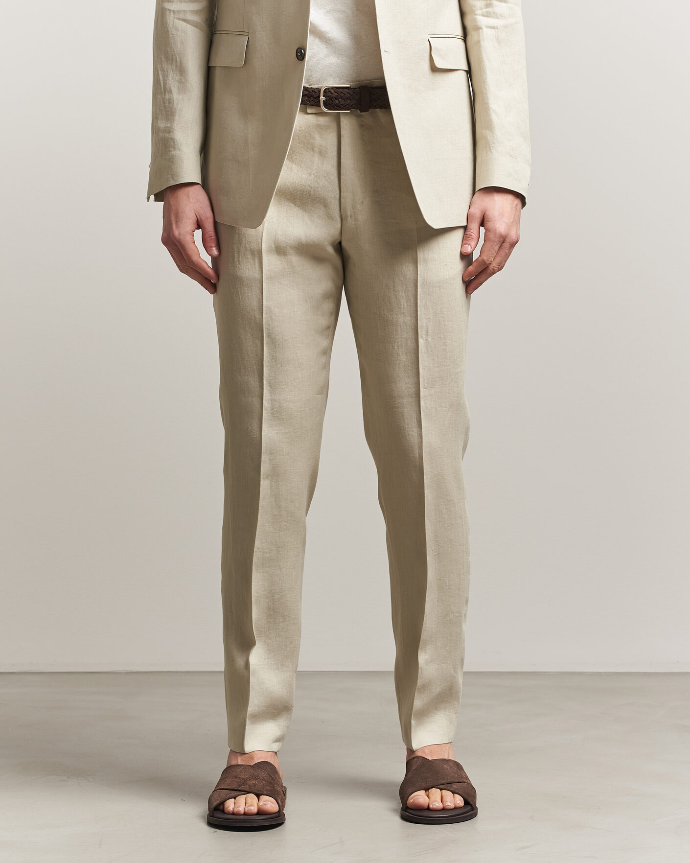 Mies | Housut | Tiger of Sweden | Tenuta Linen Suit Trousers Cream Sand