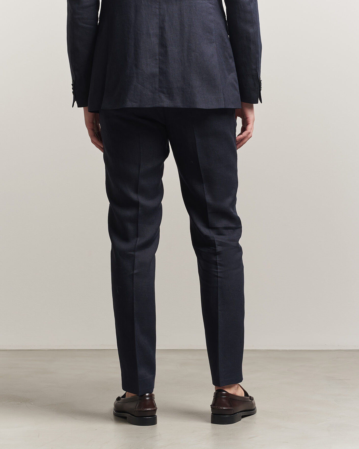 Mies | Housut | Tiger of Sweden | Tenuta Linen Suit Trousers Midnight Blue