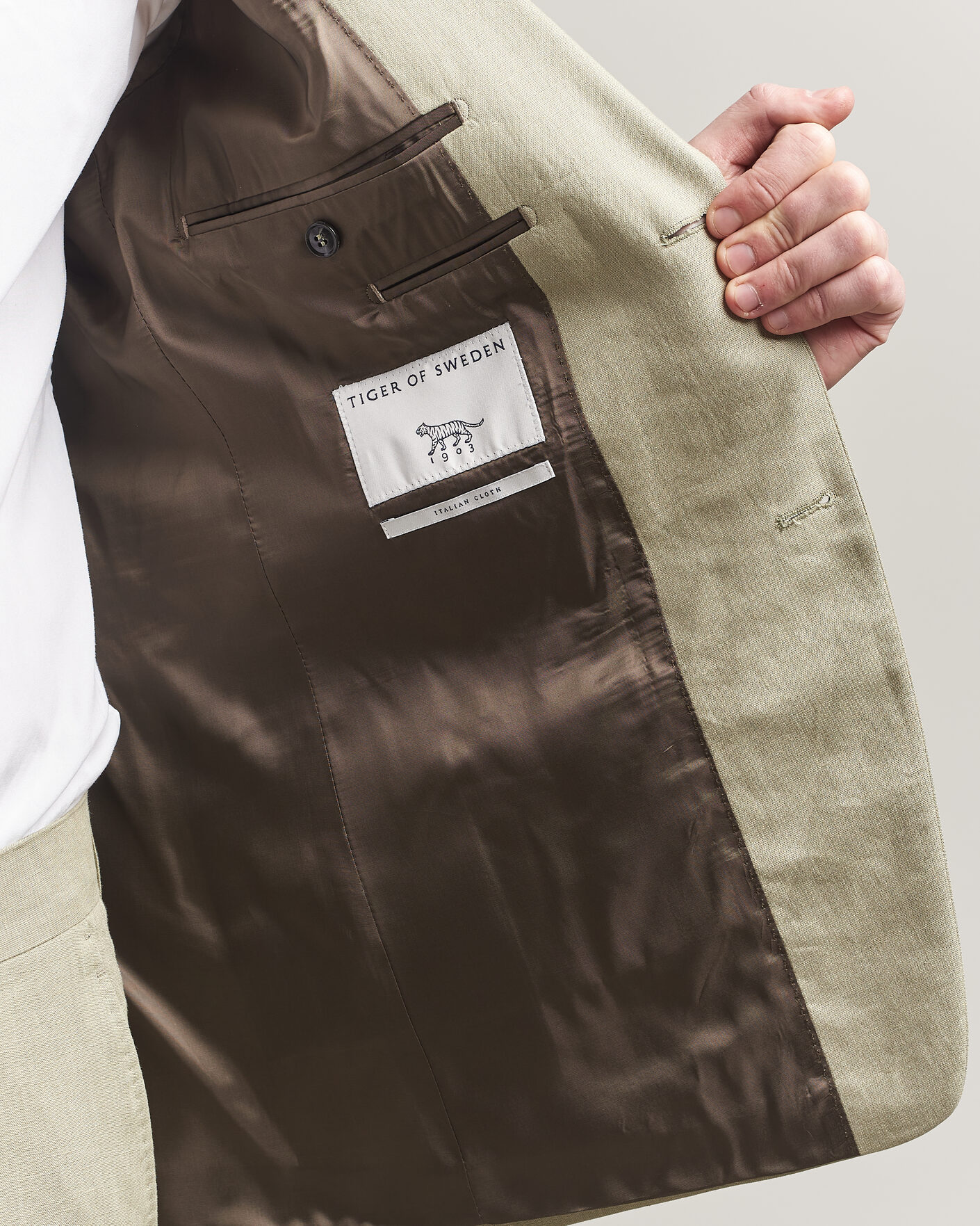 Mies | Pikkutakit | Tiger of Sweden | Justin Linen Suit Blazer Mole