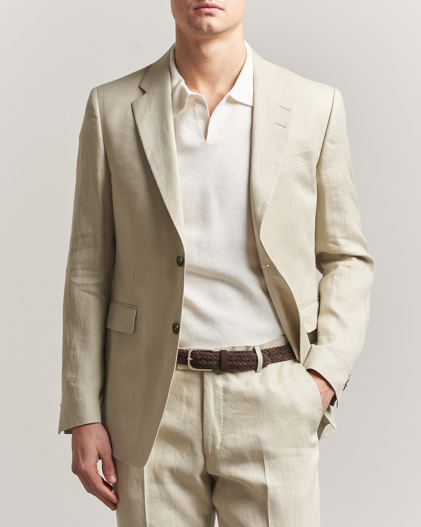 Mies | Pikkutakit | Tiger of Sweden | Justin Linen Suit Blazer Cream Sand