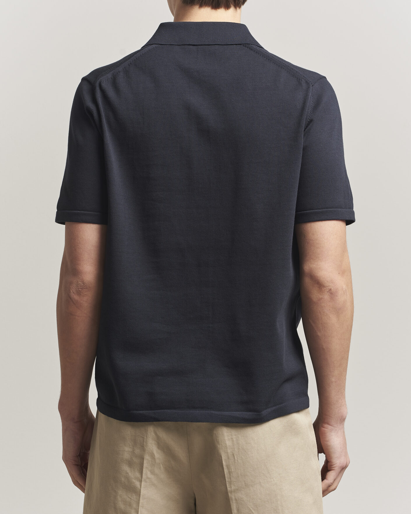 Mies | Pikeet | Tiger of Sweden | Erros Cotton Knitted Polo Light Ink