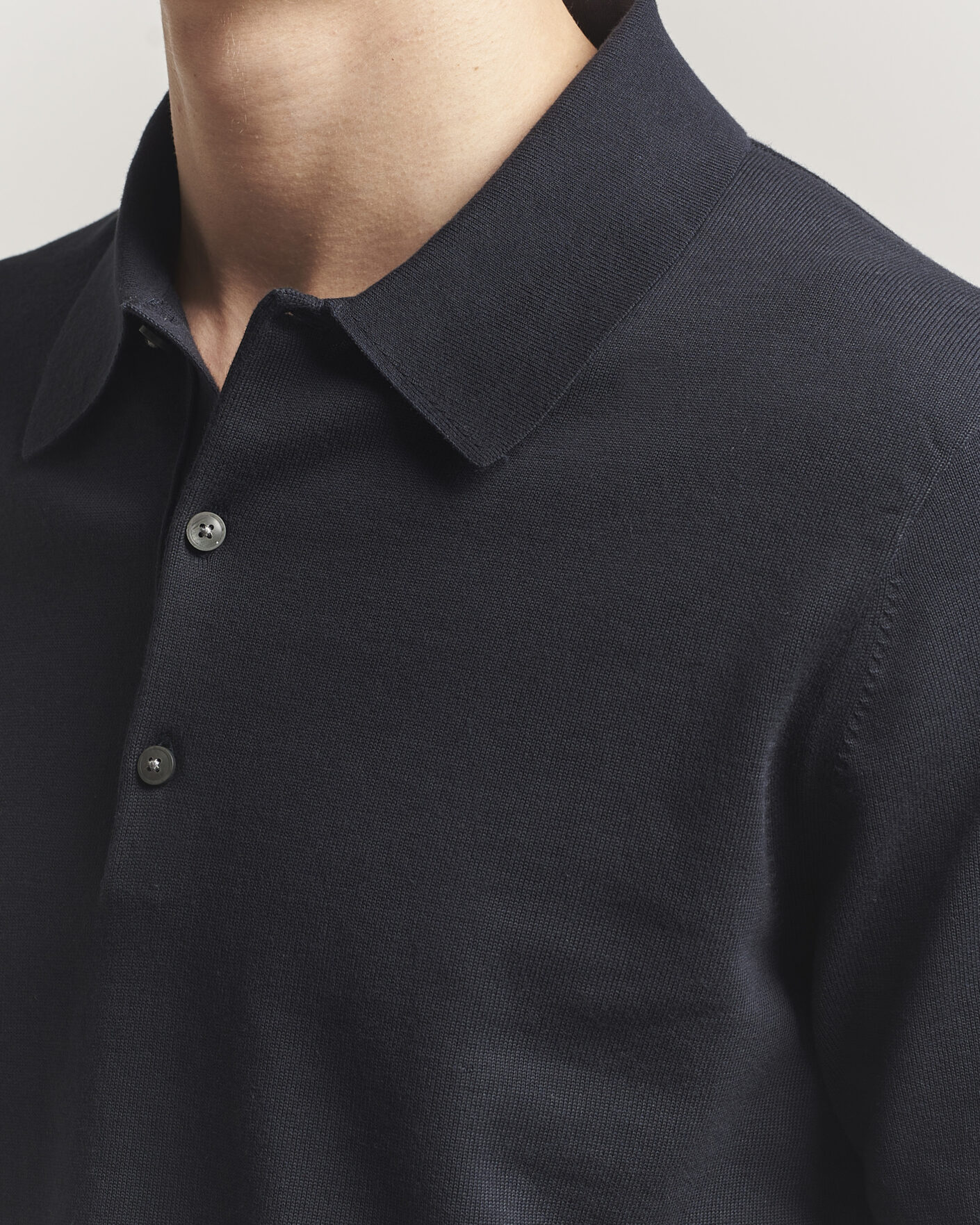 Mies | Pikeet | Tiger of Sweden | Erros Cotton Knitted Polo Light Ink