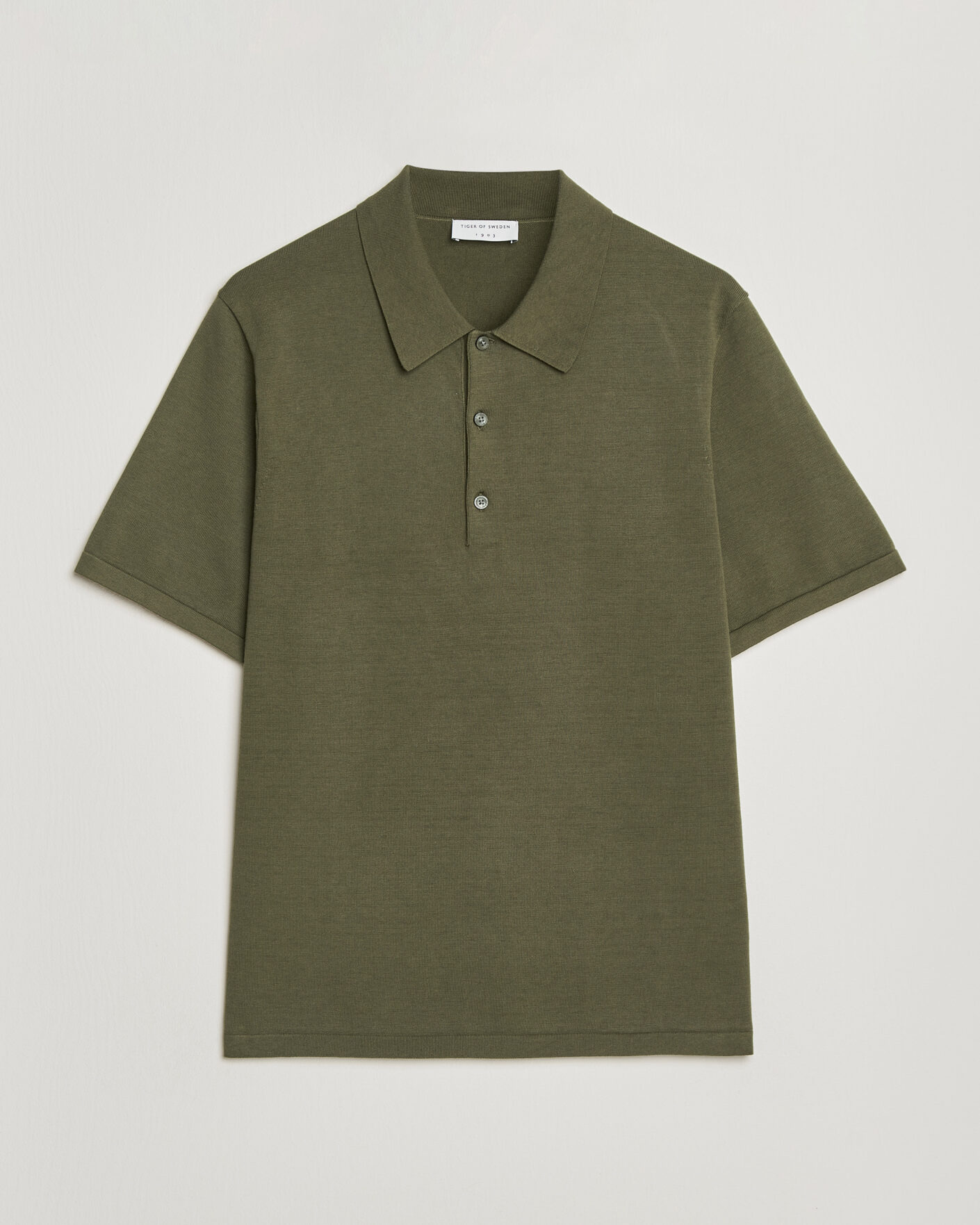 Mies | Pikeet | Tiger of Sweden | Erros Cotton Knitted Polo Kalamata Green