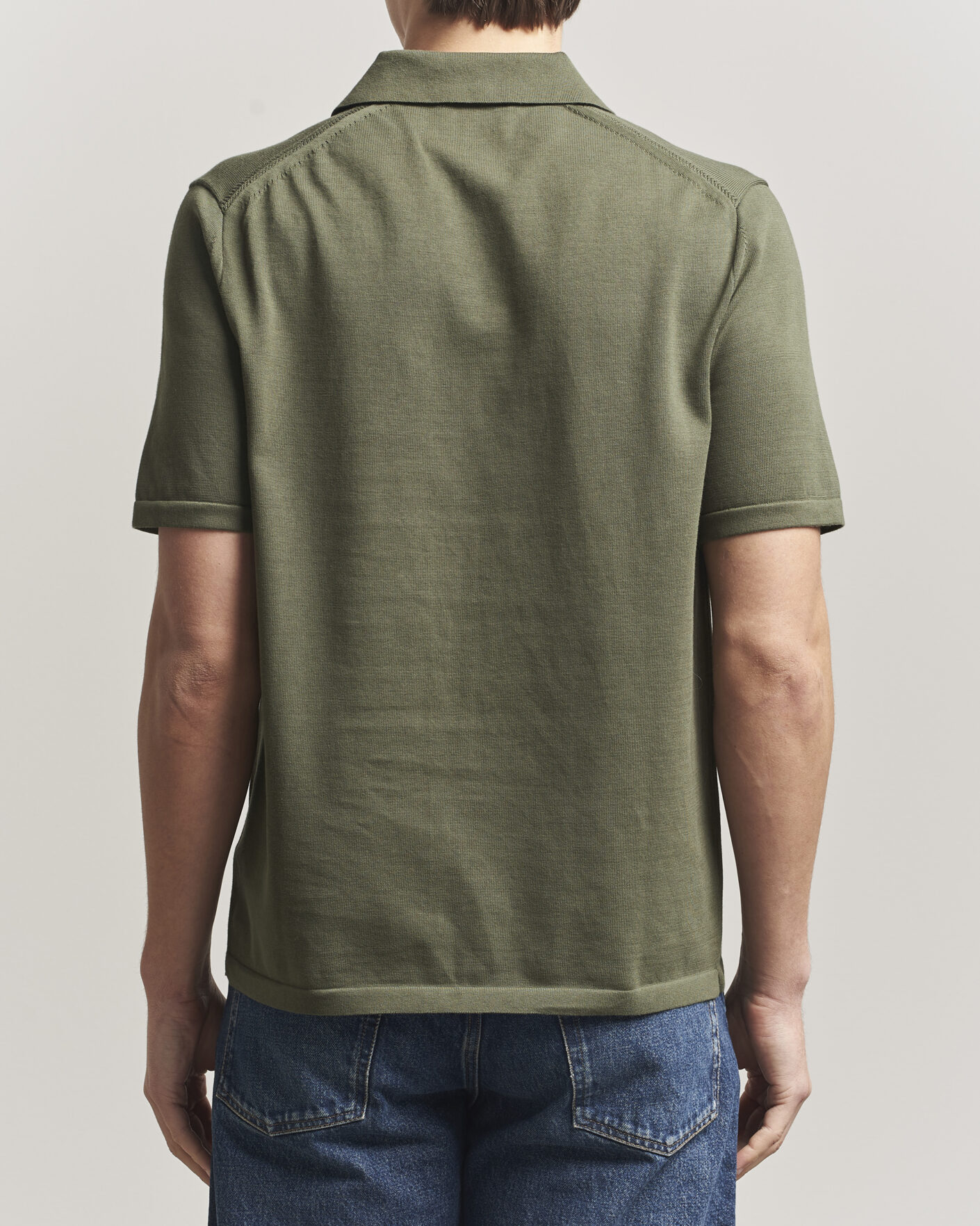 Mies | Pikeet | Tiger of Sweden | Erros Cotton Knitted Polo Kalamata Green