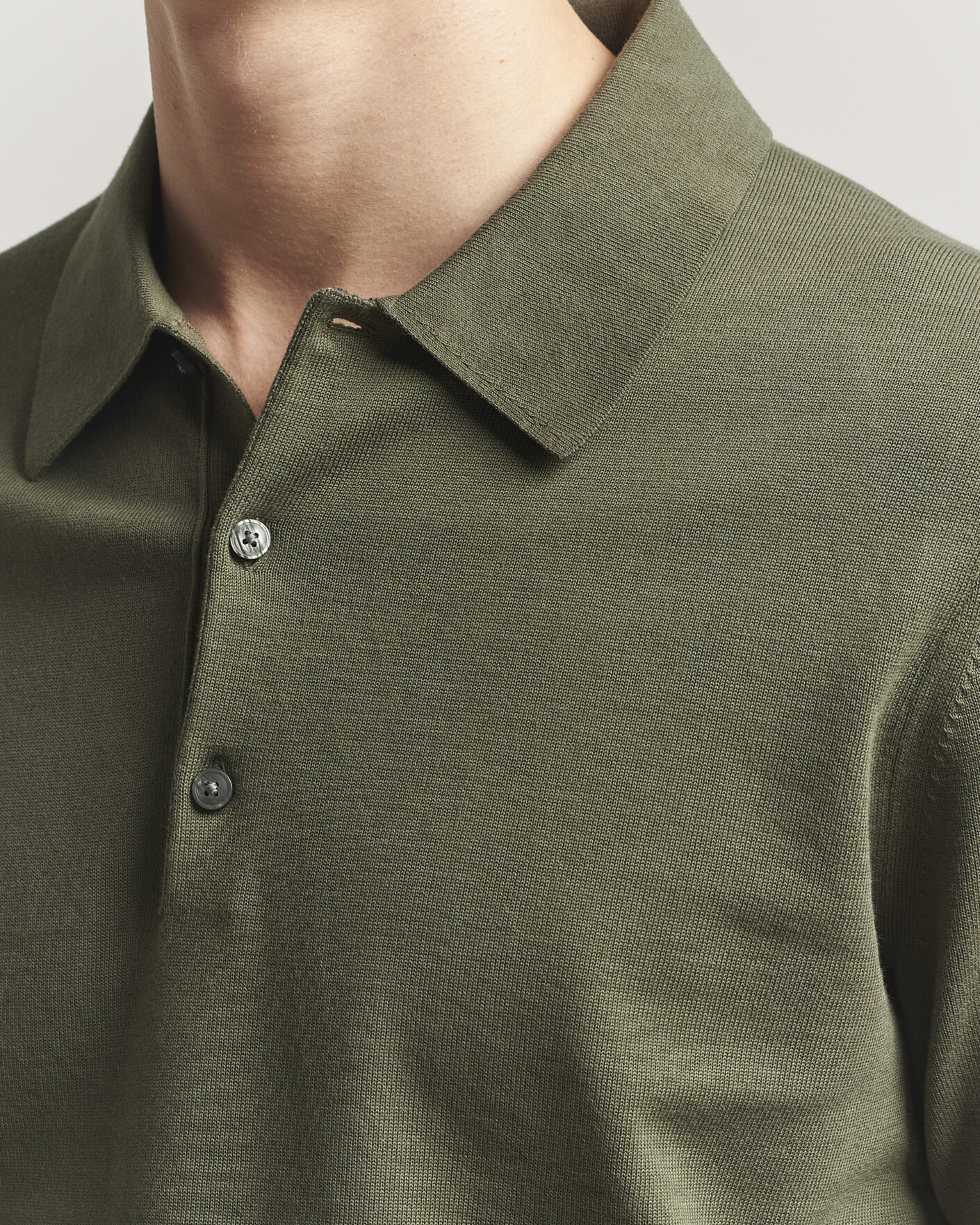 Mies | Pikeet | Tiger of Sweden | Erros Cotton Knitted Polo Kalamata Green
