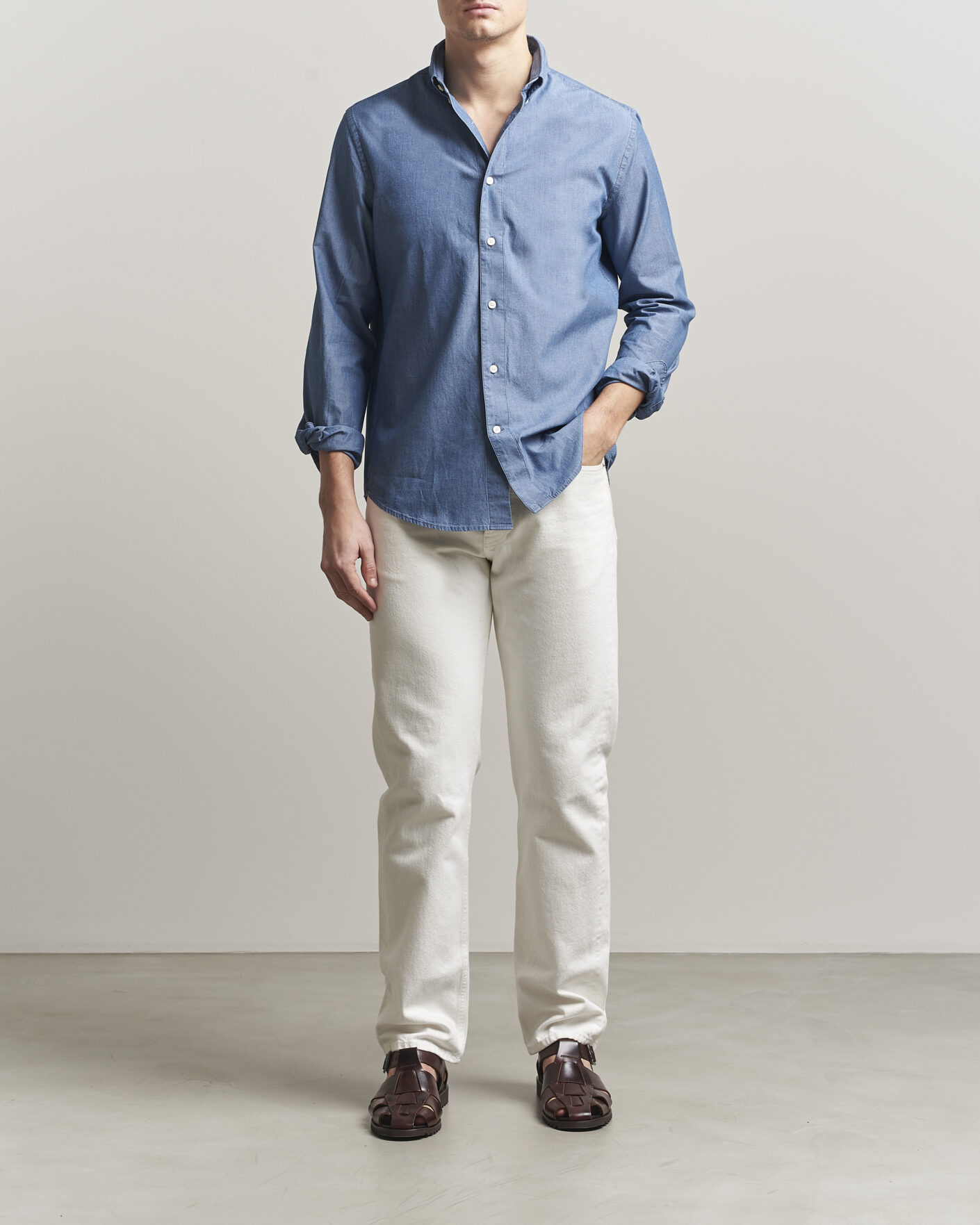 Mies | Kauluspaidat | Tiger of Sweden | Bjorn Denim Shirt Bering Sea