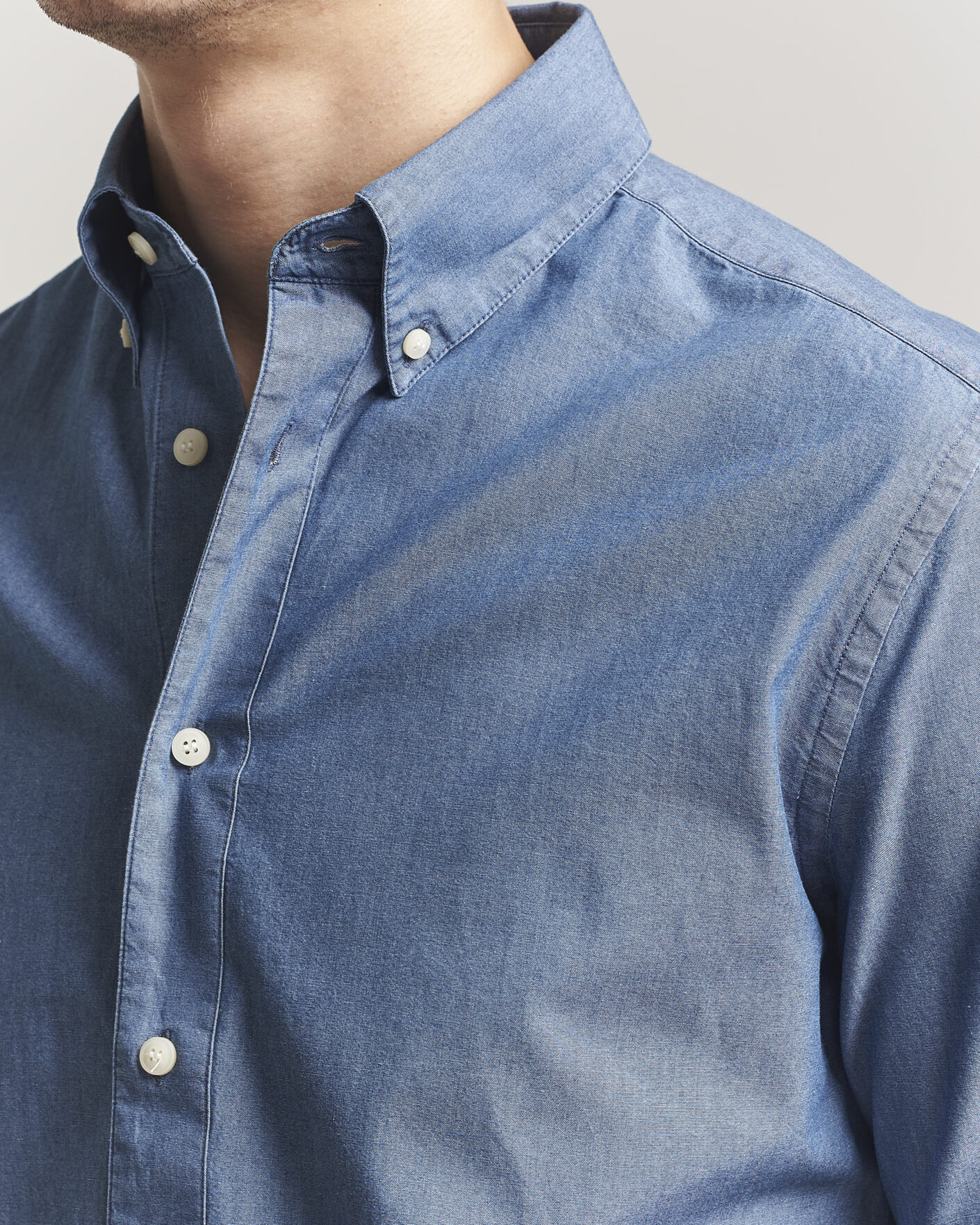 Mies | Kauluspaidat | Tiger of Sweden | Bjorn Denim Shirt Bering Sea