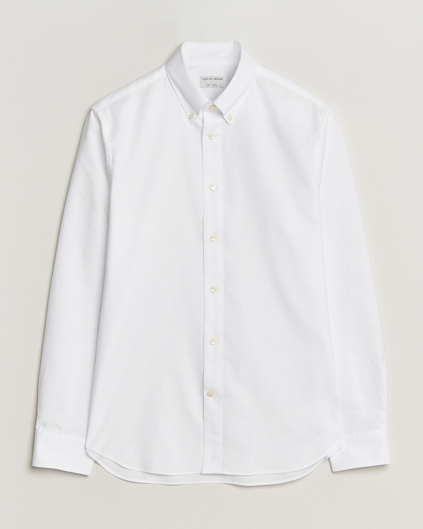 Mies | Kauluspaidat | Tiger of Sweden | Bjorn Oxford Shirt Pure White