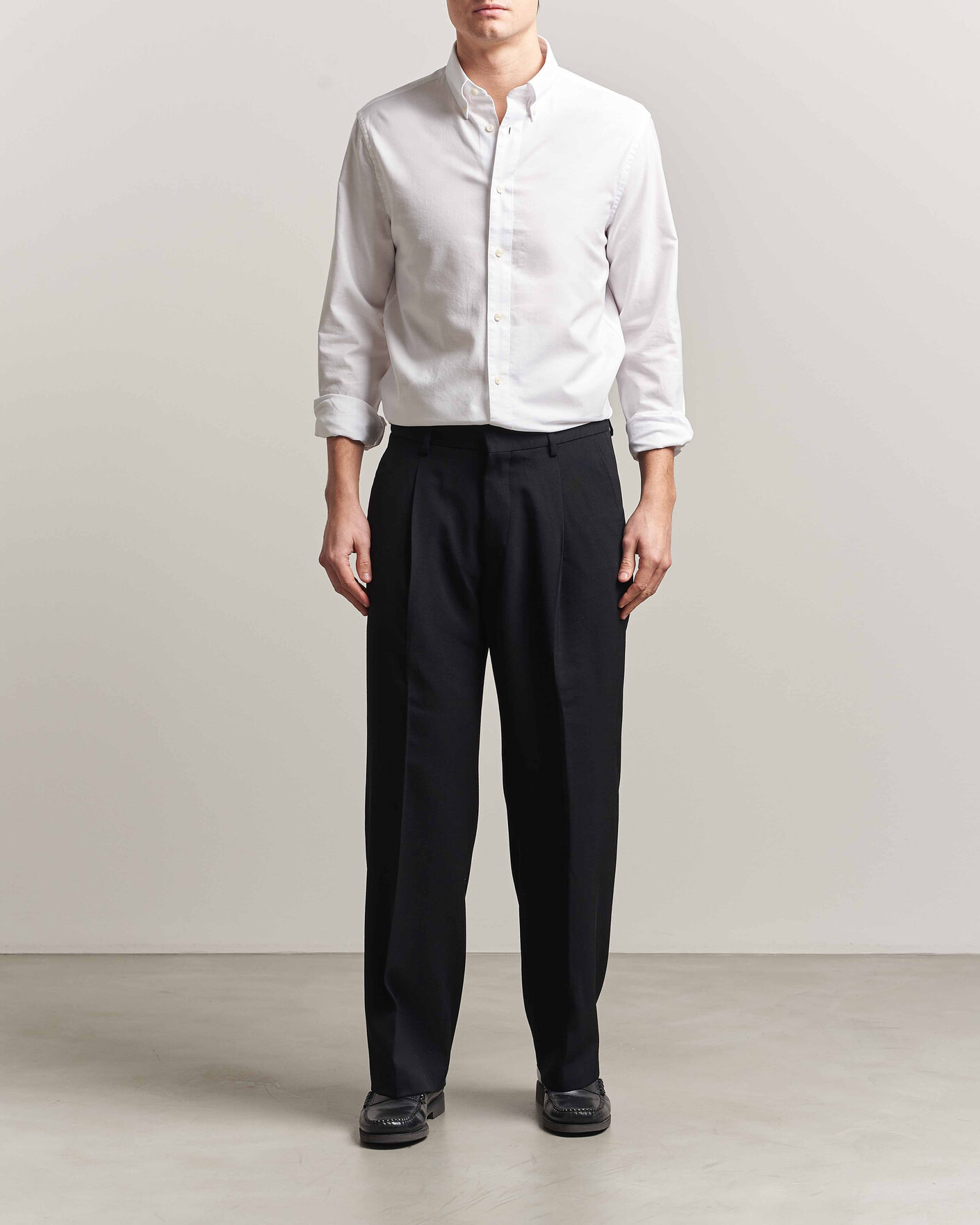 Mies | Kauluspaidat | Tiger of Sweden | Bjorn Oxford Shirt Pure White