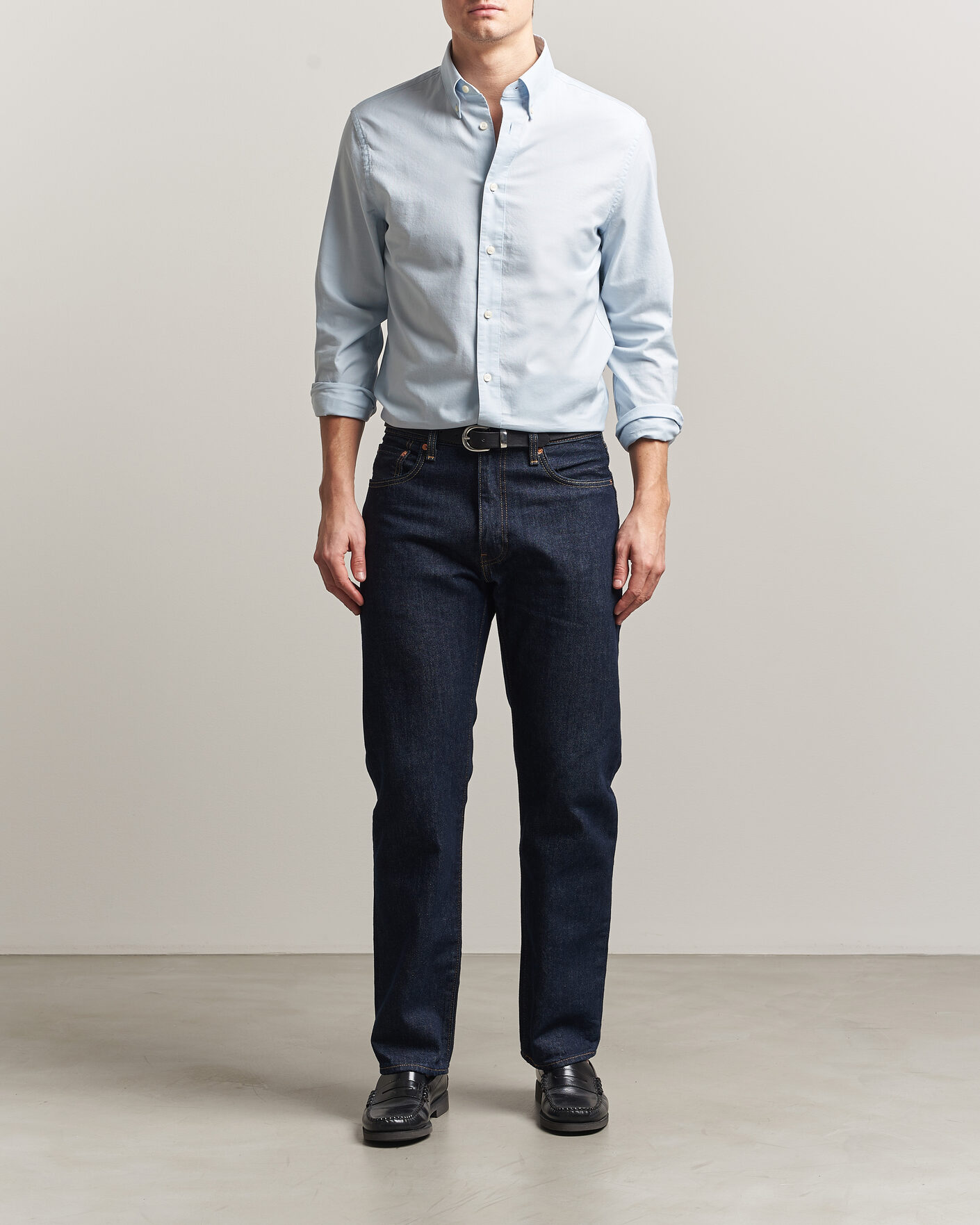 Mies | Kauluspaidat | Tiger of Sweden | Bjorn Oxford Shirt Light Blue