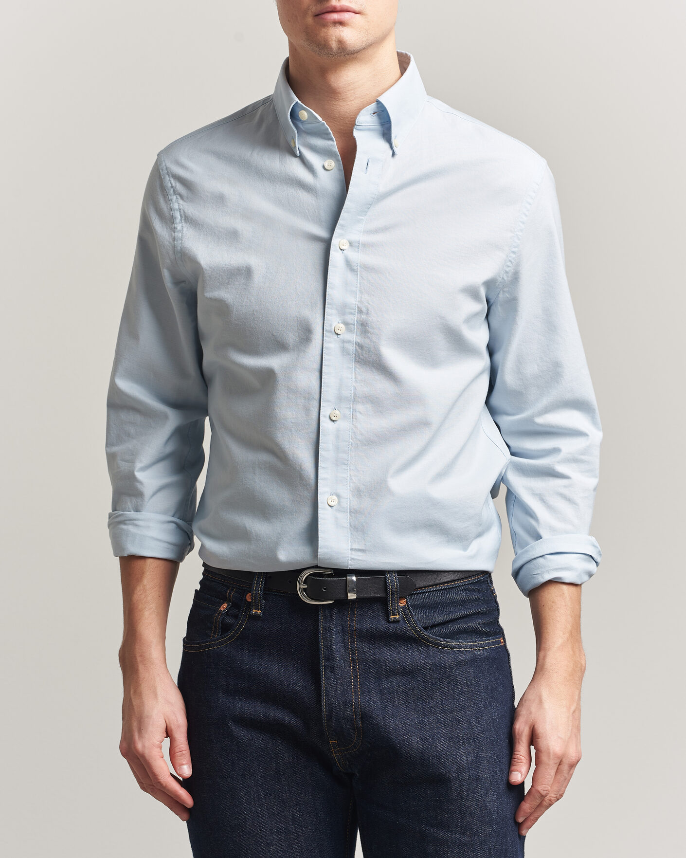 Mies | Kauluspaidat | Tiger of Sweden | Bjorn Oxford Shirt Light Blue