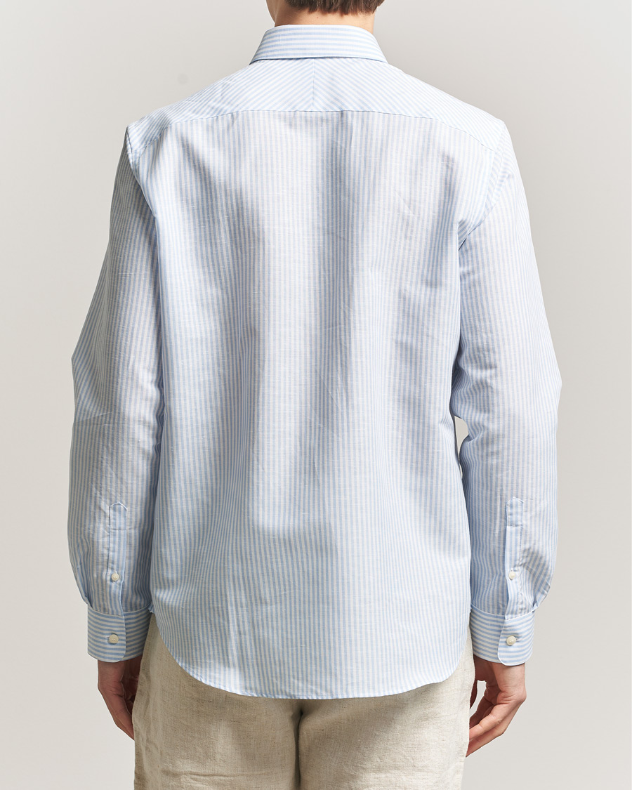Mies | Kauluspaidat | Tiger of Sweden | Bjorn Cotton/Linen Striped Shirt Heaven