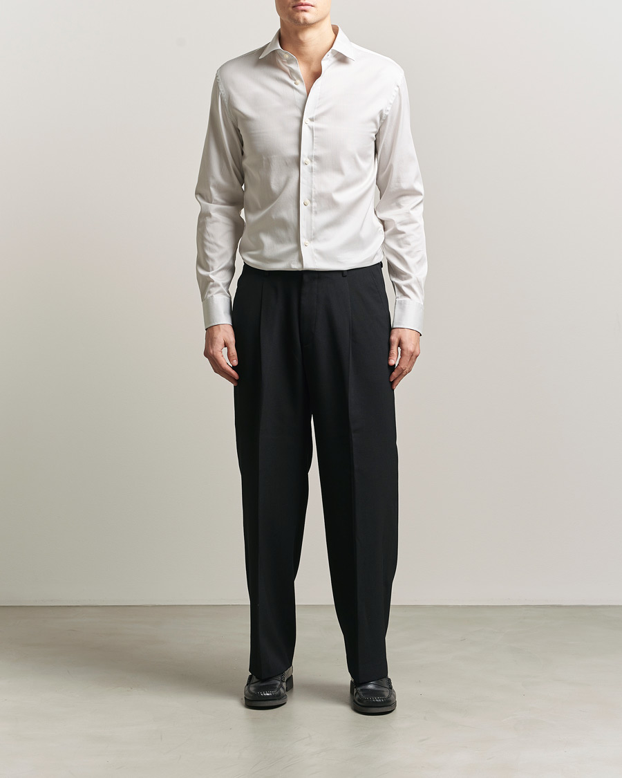 Mies | Kauluspaidat | Tiger of Sweden | Adley Cotton Striped Shirt Seline Grey