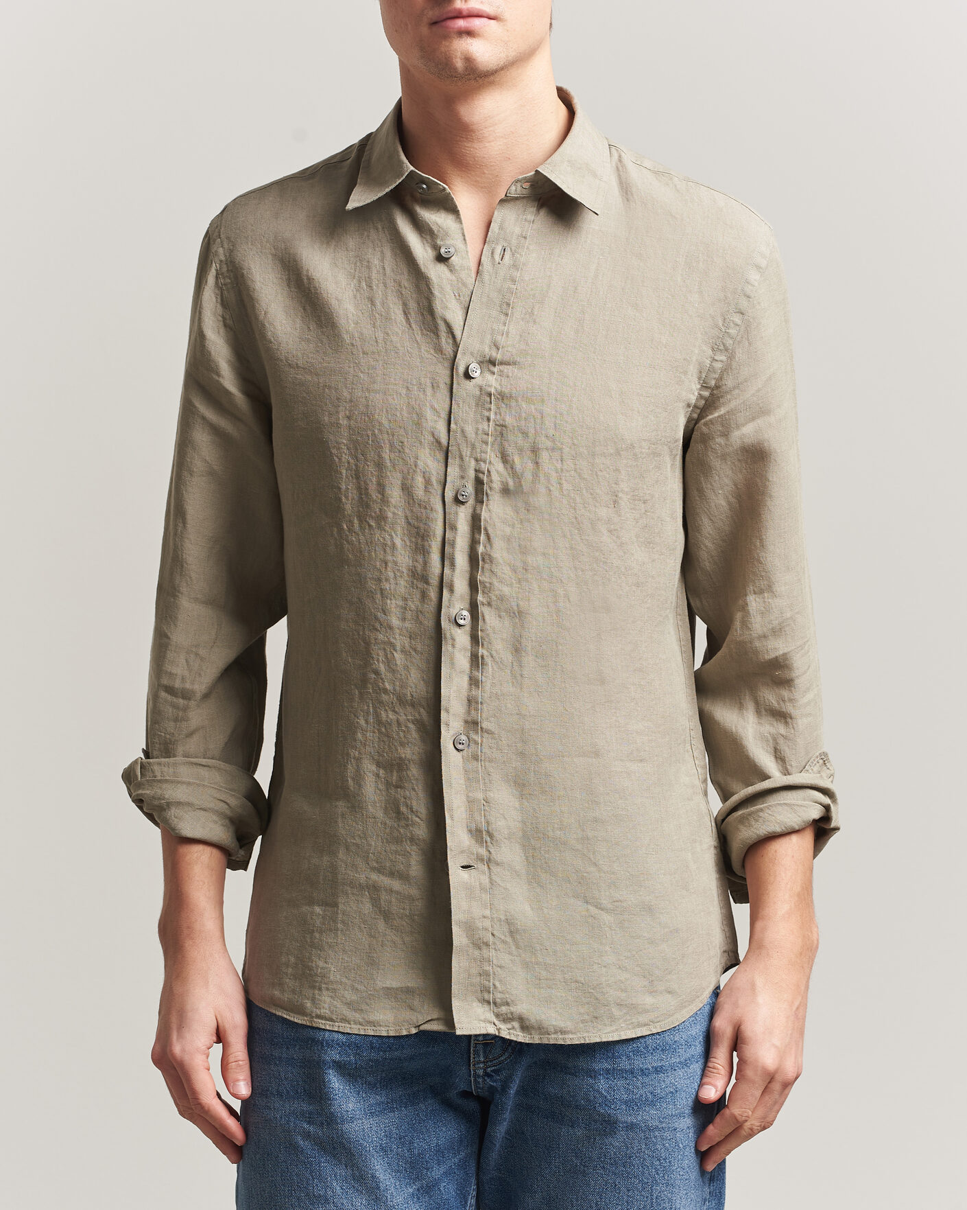 Mies | Kauluspaidat | Tiger of Sweden | Spenser Linen Shirt Mole