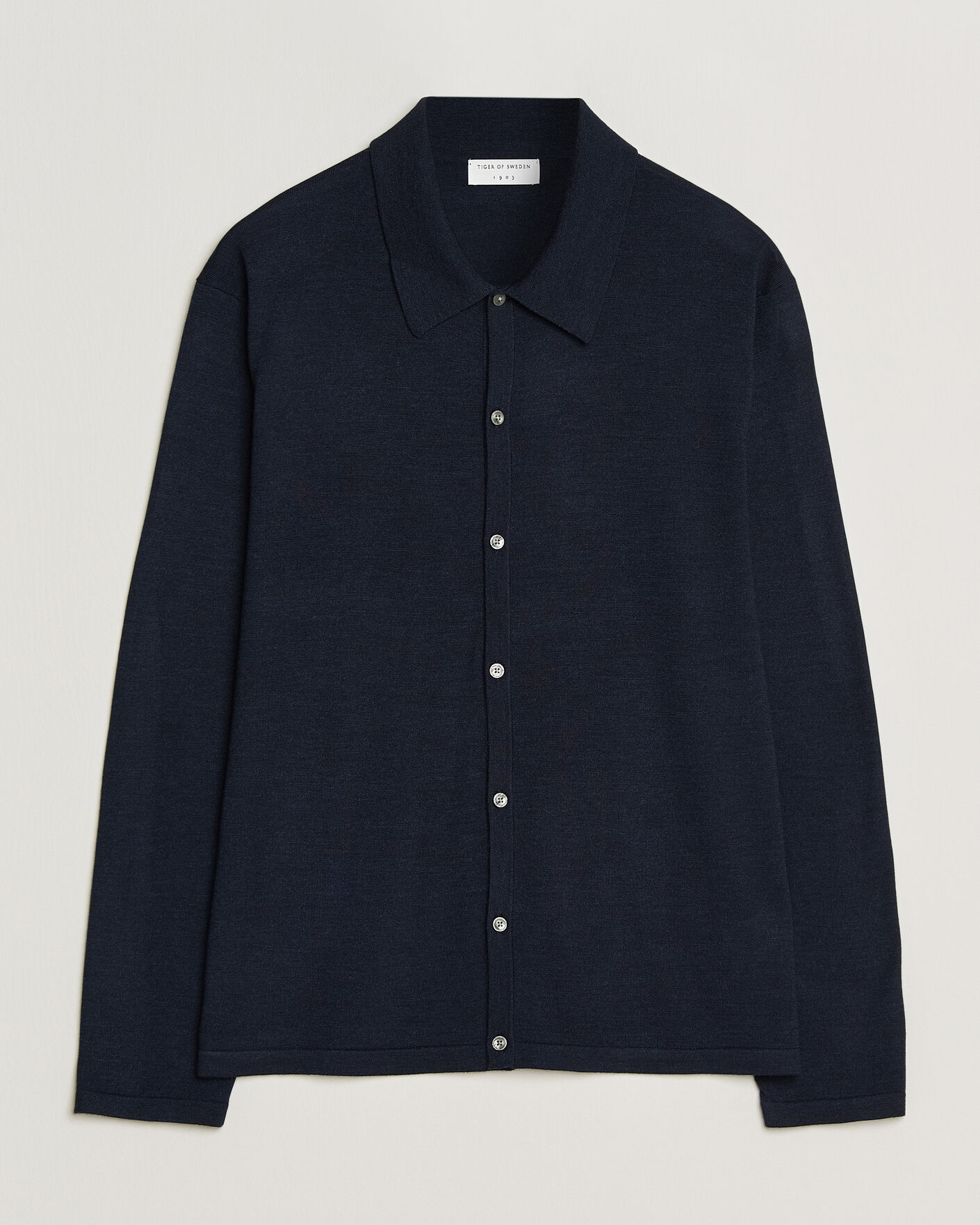 Mies | Puserot | Tiger of Sweden | Verklin Merino Knitted Cardigan Light Ink