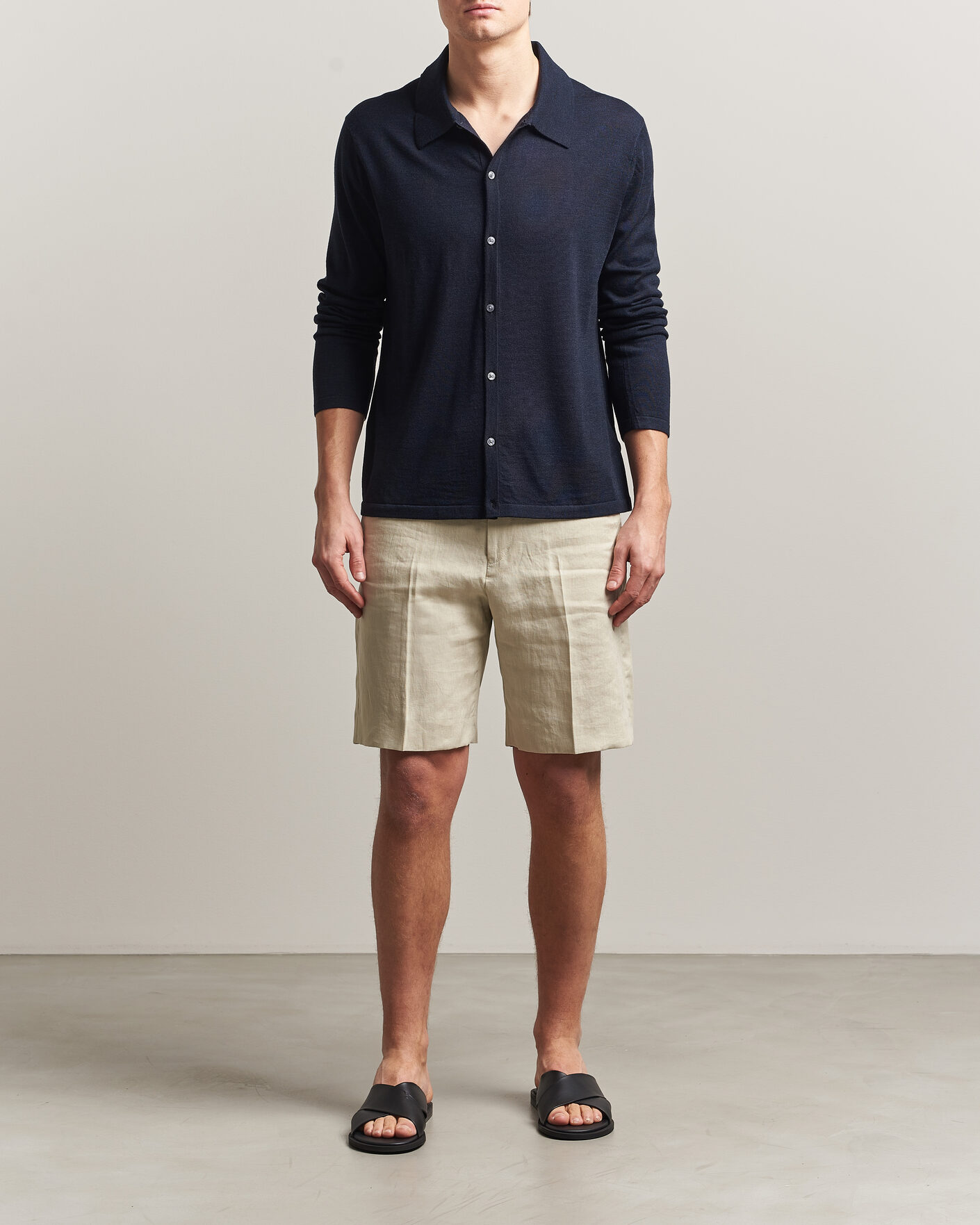 Mies | Puserot | Tiger of Sweden | Verklin Merino Knitted Cardigan Light Ink