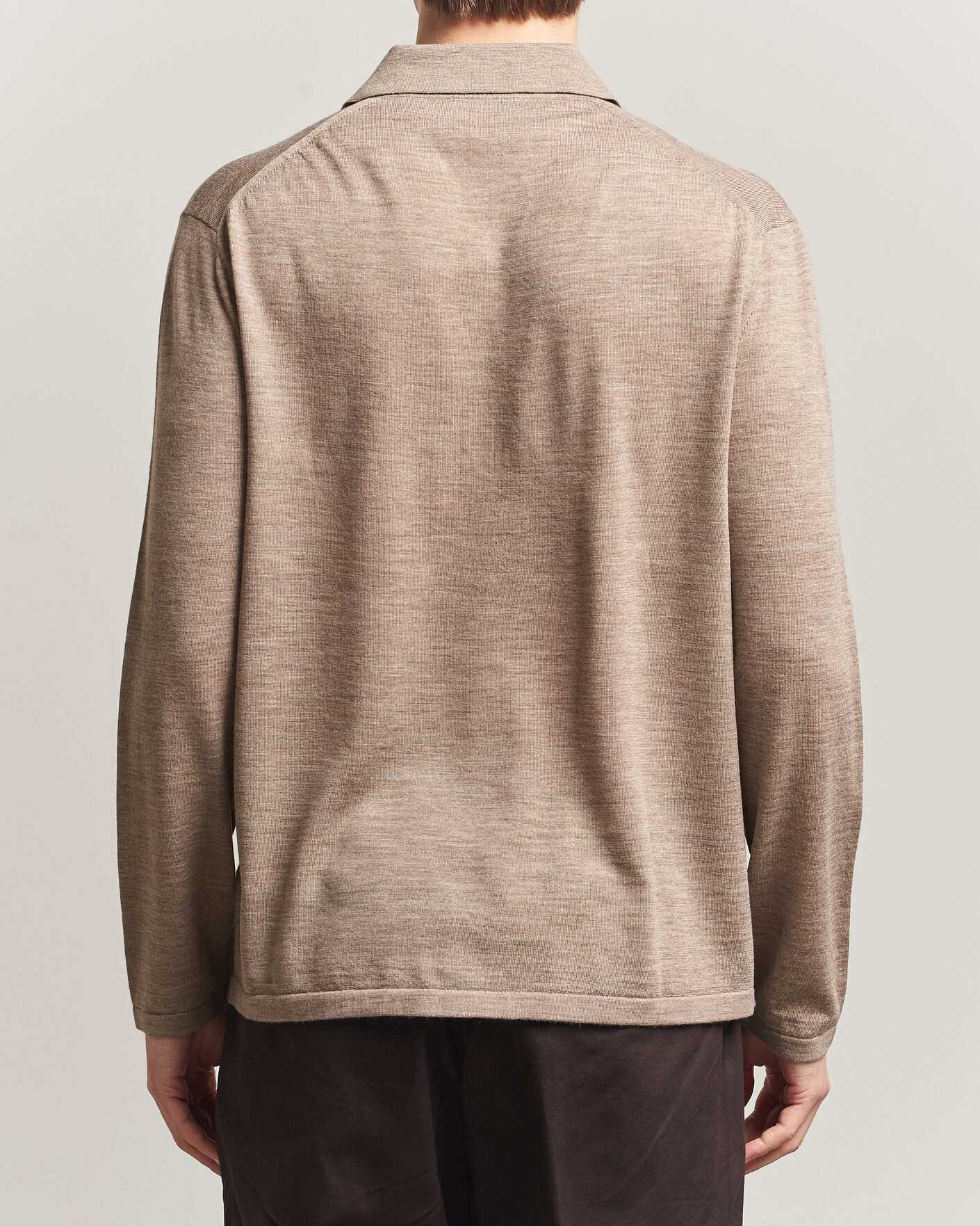 Mies | Puserot | Tiger of Sweden | Verklin Merino Knitted Cardigan Beige Melange